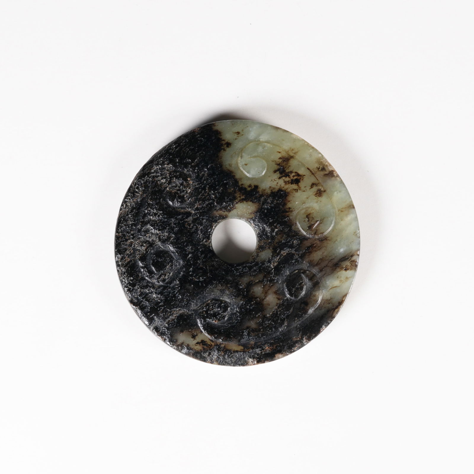 A HETIAN JADE BI DISC: Hetian Jade Bi Disc