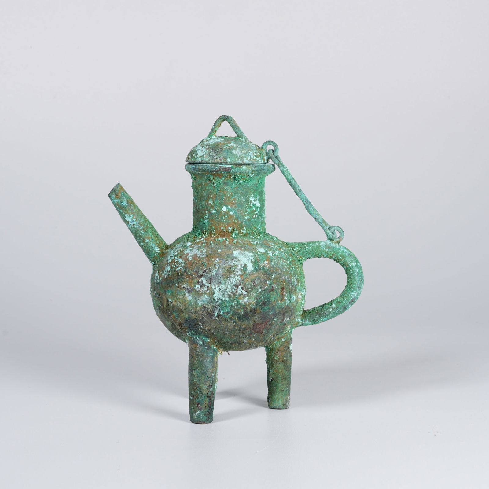 A SMALL BRONZE EWER (1 of 8)
