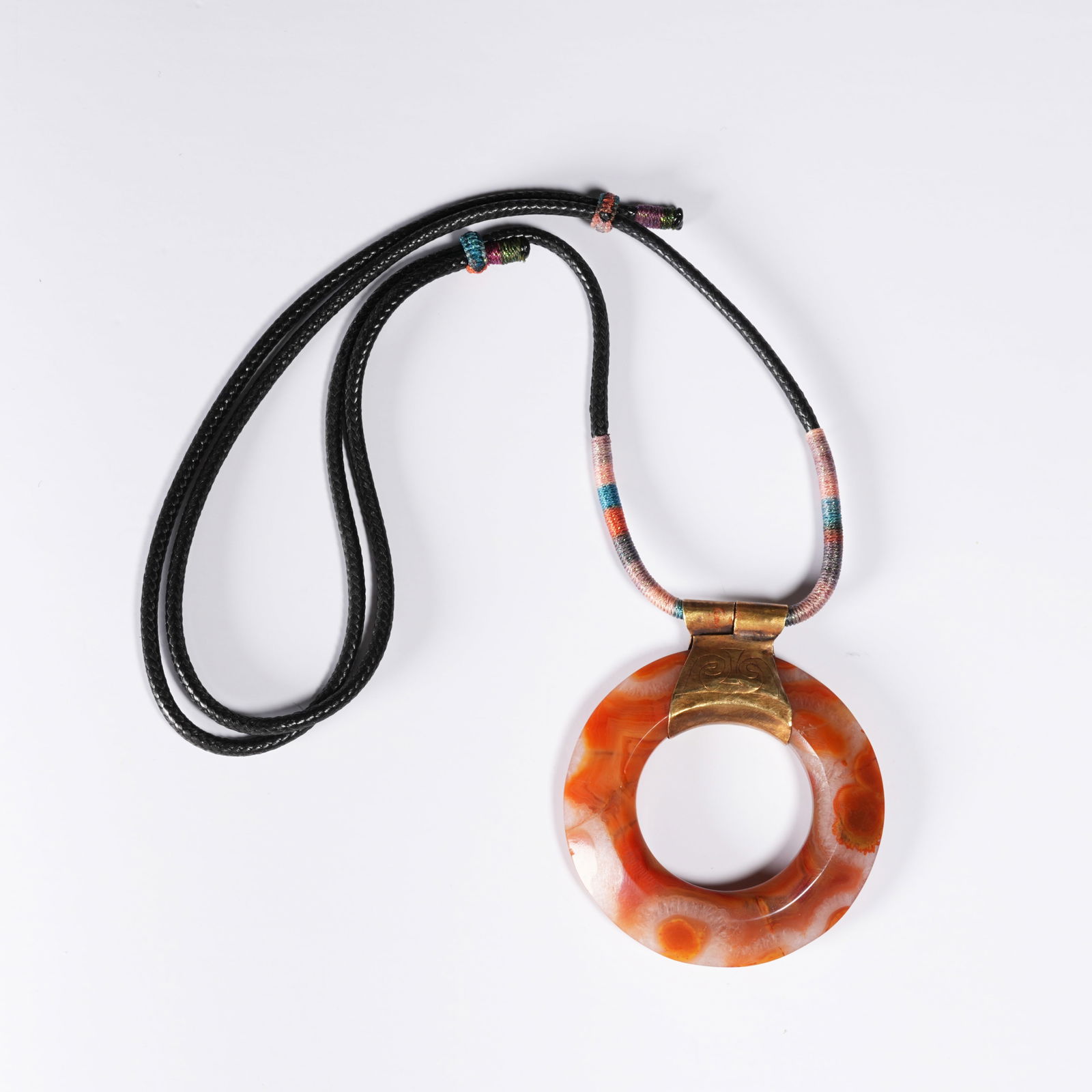 A AGATE JADE RING PENDANT: Agate Jade Ring Pendant