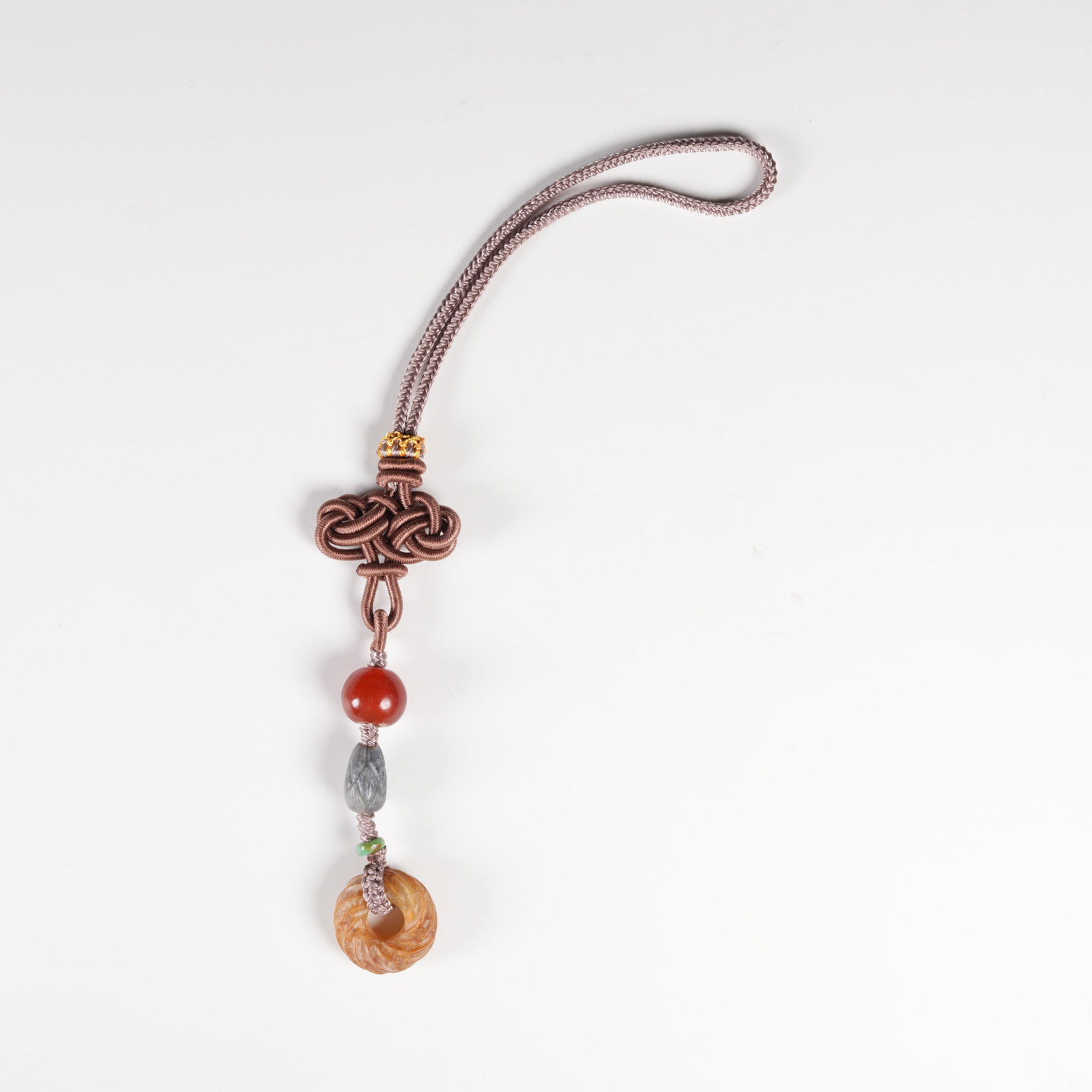 A ARCHAIC JADE MULTI-TREASURE BEAD STRAND: Archaic Jade Multi-Treasure Bead Strand