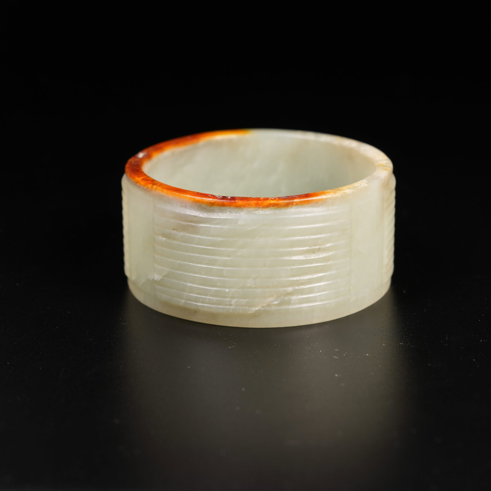 A ANCIENT JADE HEADBAND: Ancient jade headband