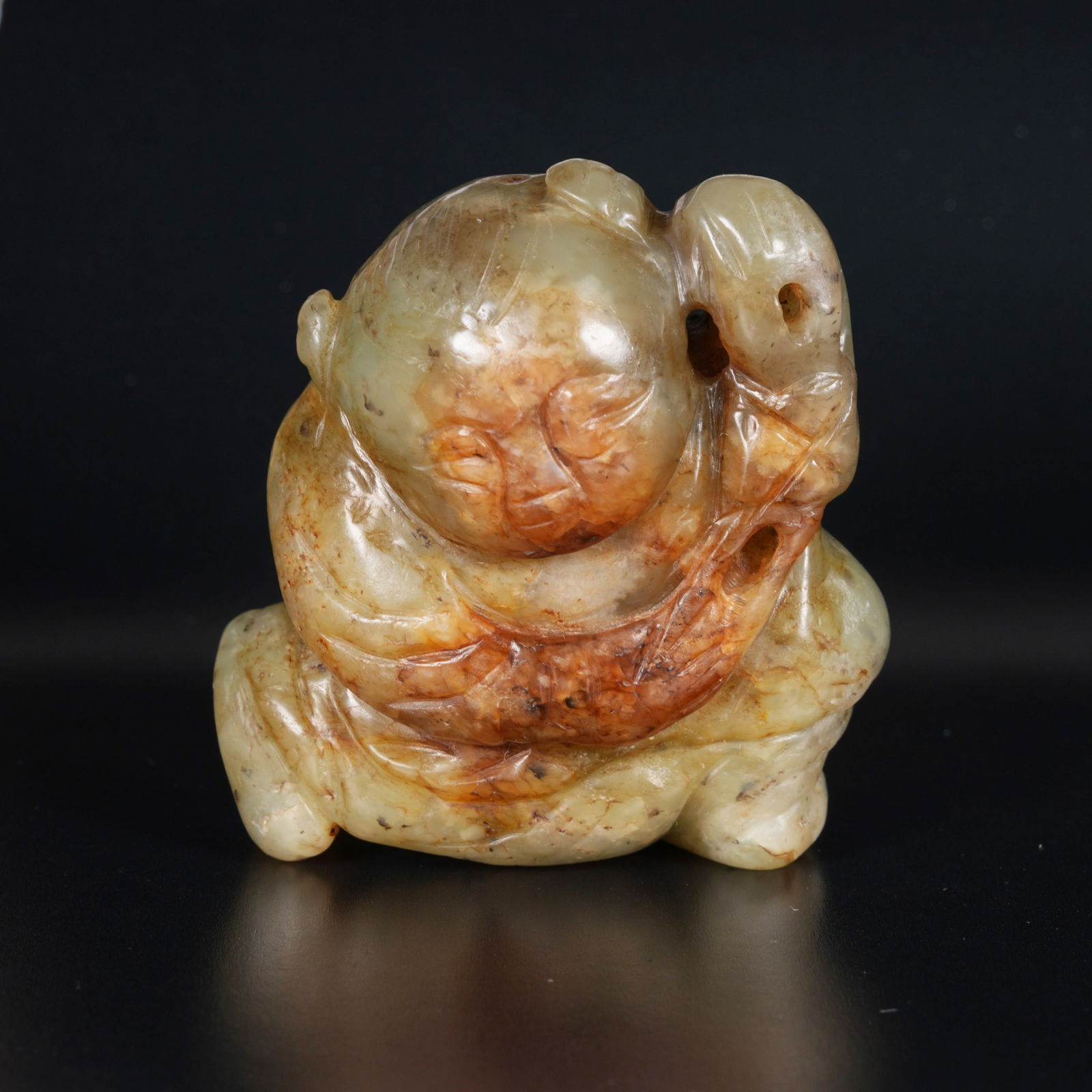 A MEDIEVAL JADE BOY PENDANT: Medieval Jade Boy Pendant