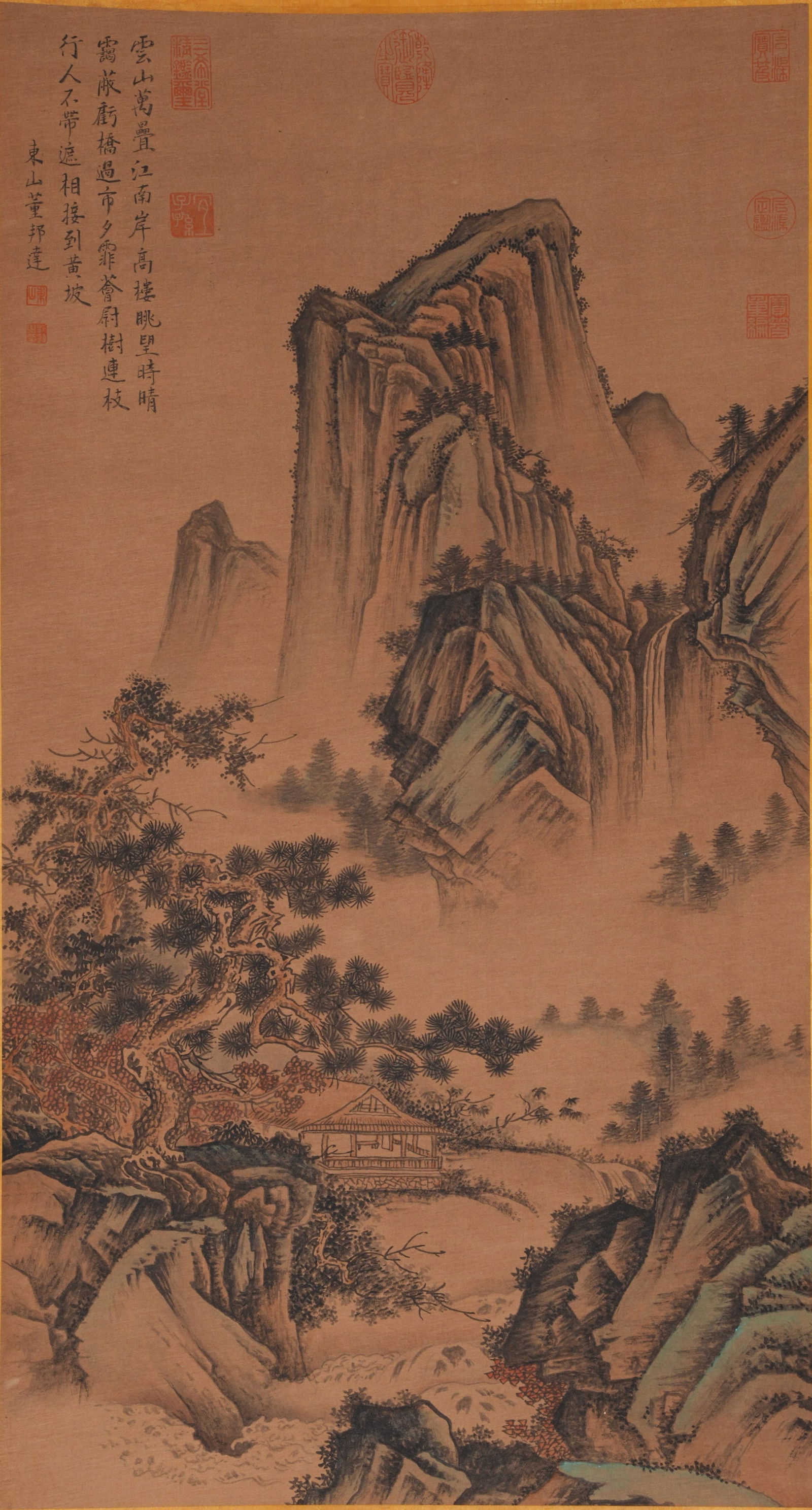 A LANDSCAPE PAINTING ON SILK BY DONG BANGDA.董邦達 (1 of 10)