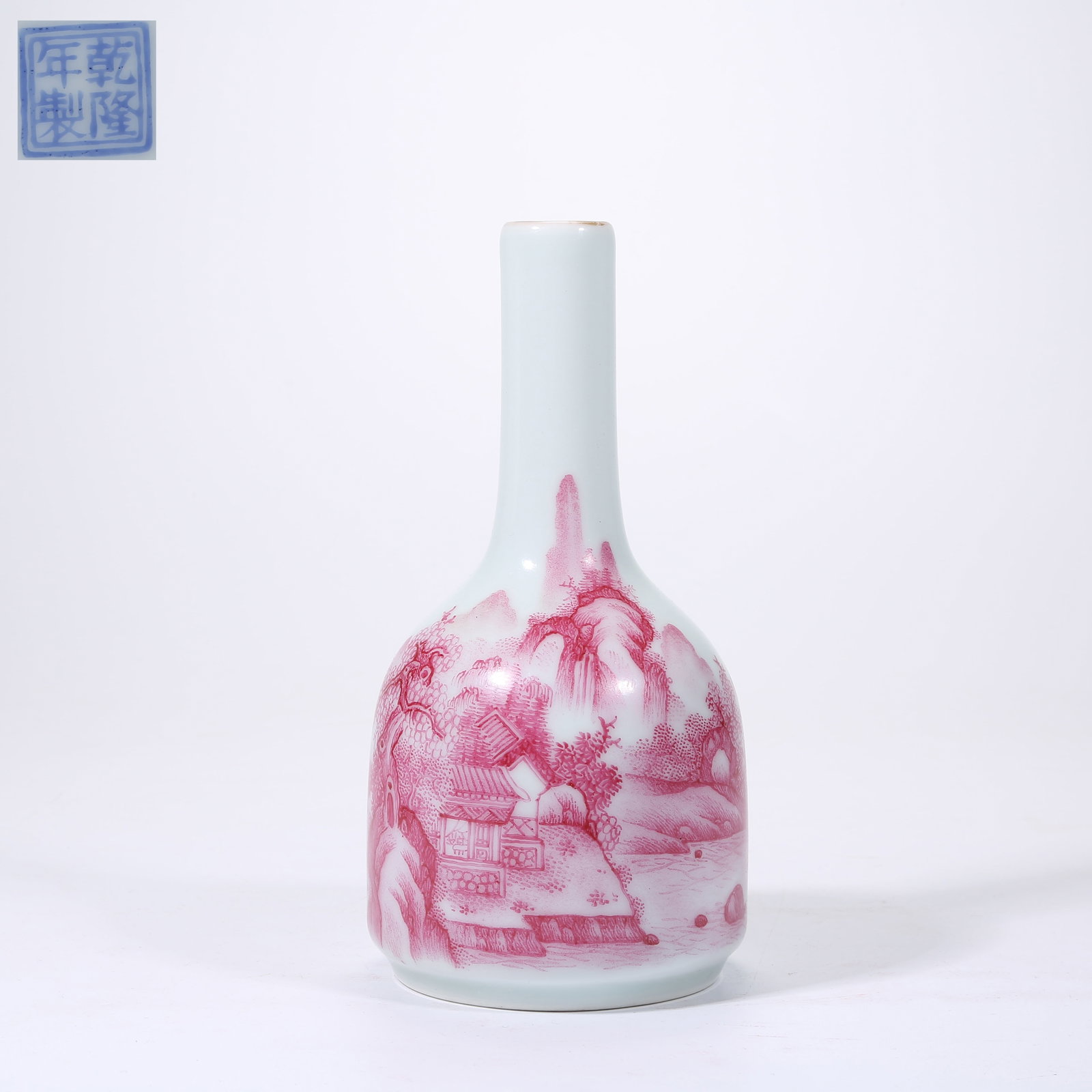 A ROUGE DE FER LANDSCAPE PATTERN BELL-SHAPED RITUAL VESSEL (1 of 9)