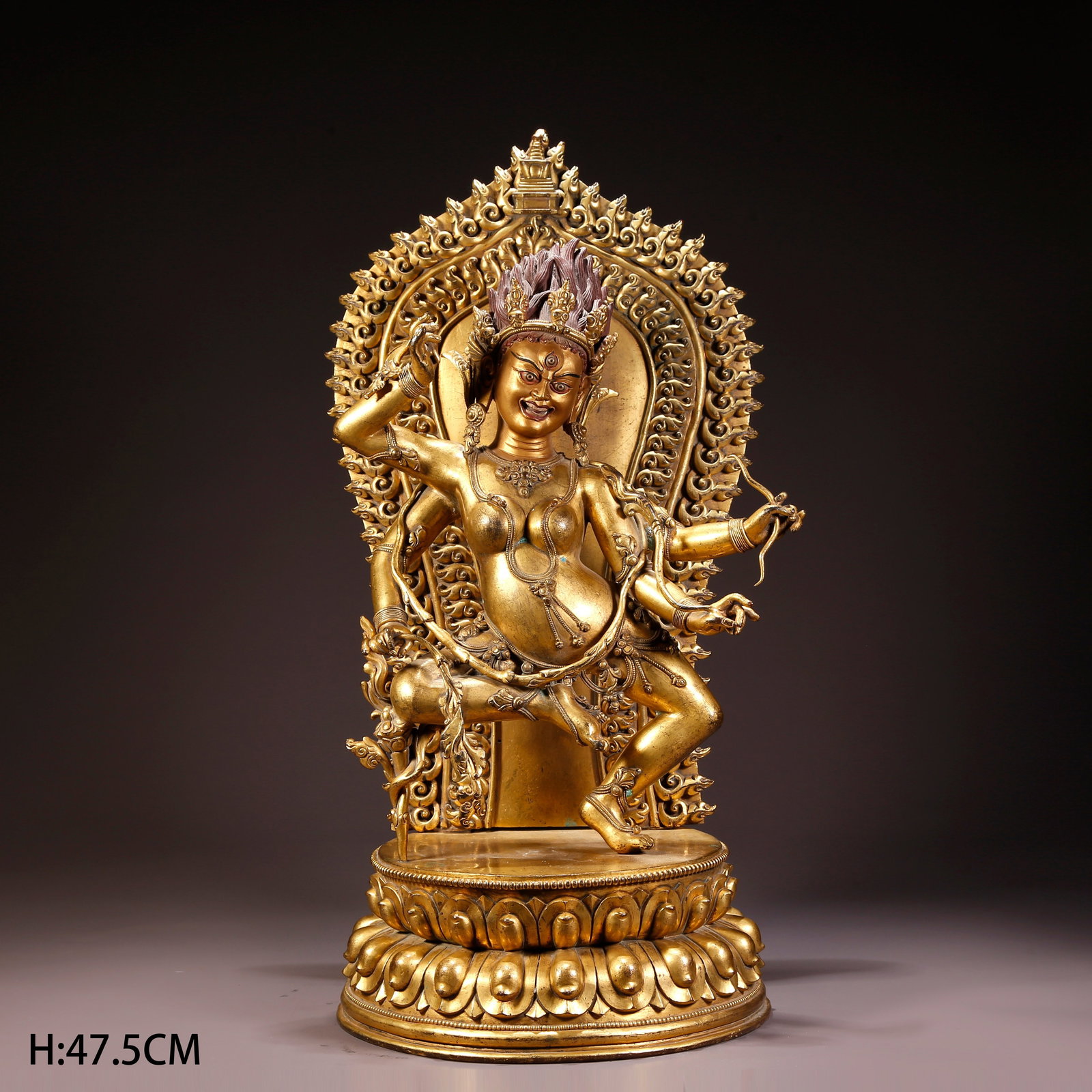 A GILT-BRONZE VAJRA-YAMANTAKA FIGURE (1 of 9)