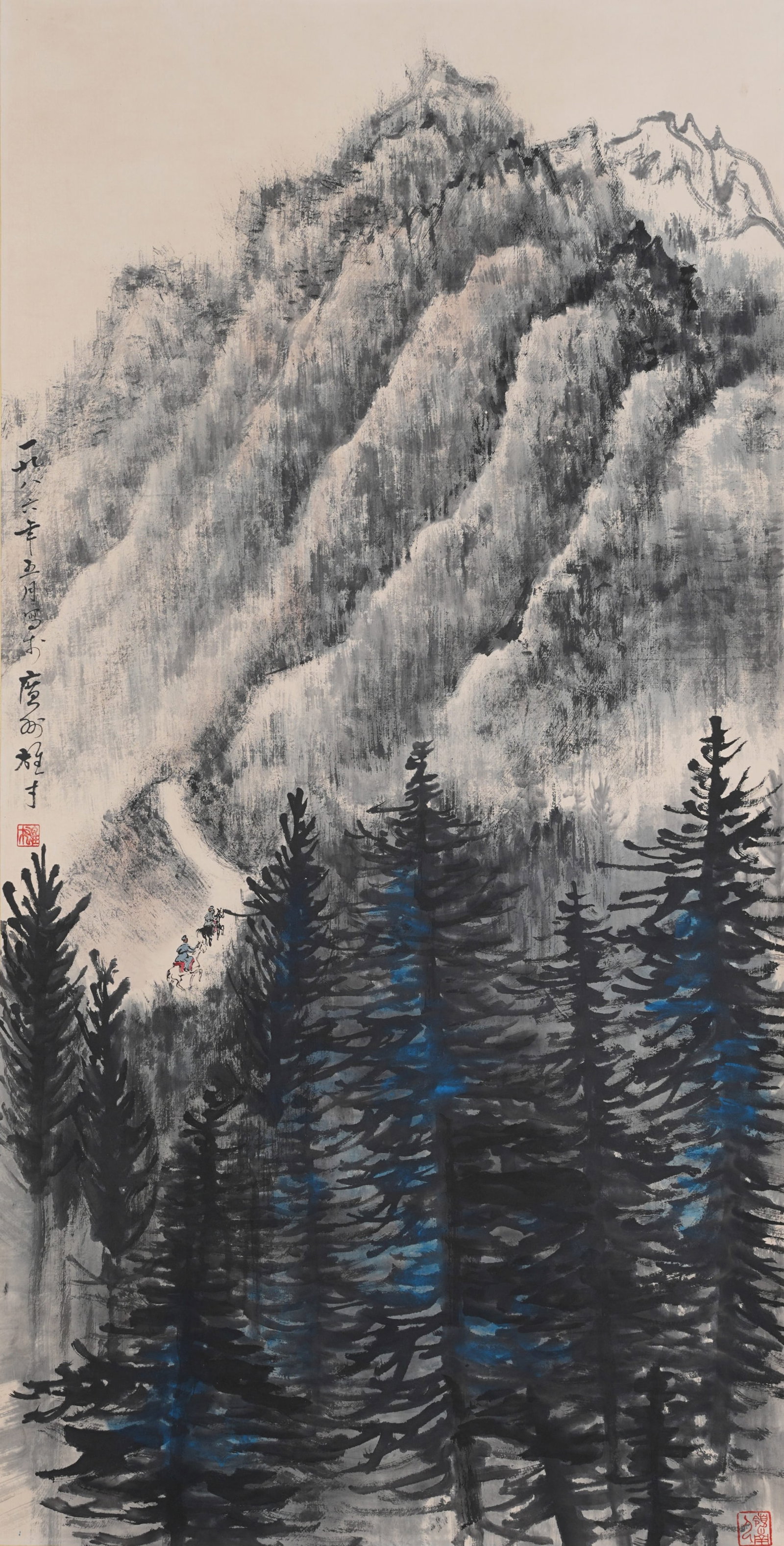 A LANDSCAPE PAINTING ON PAPER BY LI XIONGCAI.黎雄才 (1 of 8)