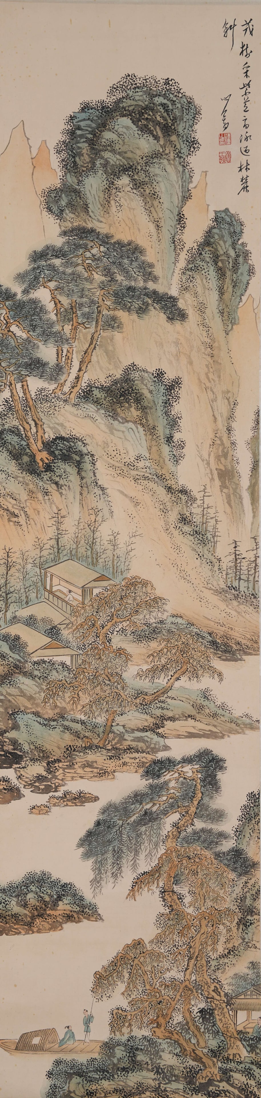 A LANDSCAPE PAINTING ON PAPER BY PU RU.溥儒 (1 of 10)