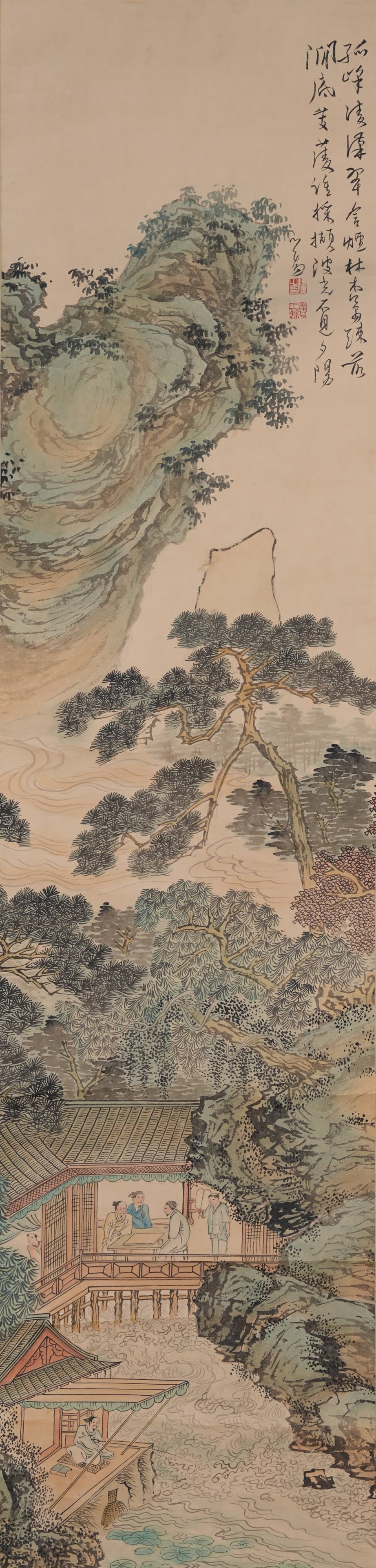 A LANDSCAPE PAINTING ON PAPER BY PU RU.溥儒 (1 of 9)