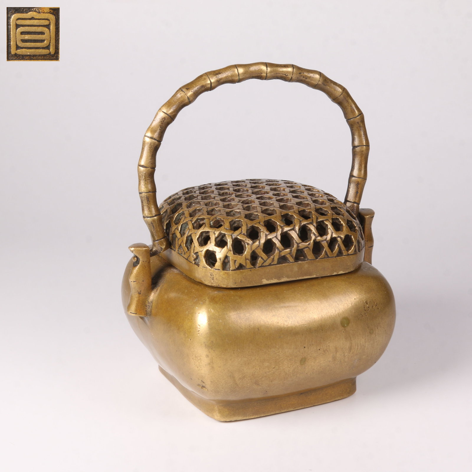 A BRONZE CENSER WITH PERFUMED SMOKE CHAMBER (1 of 8)
