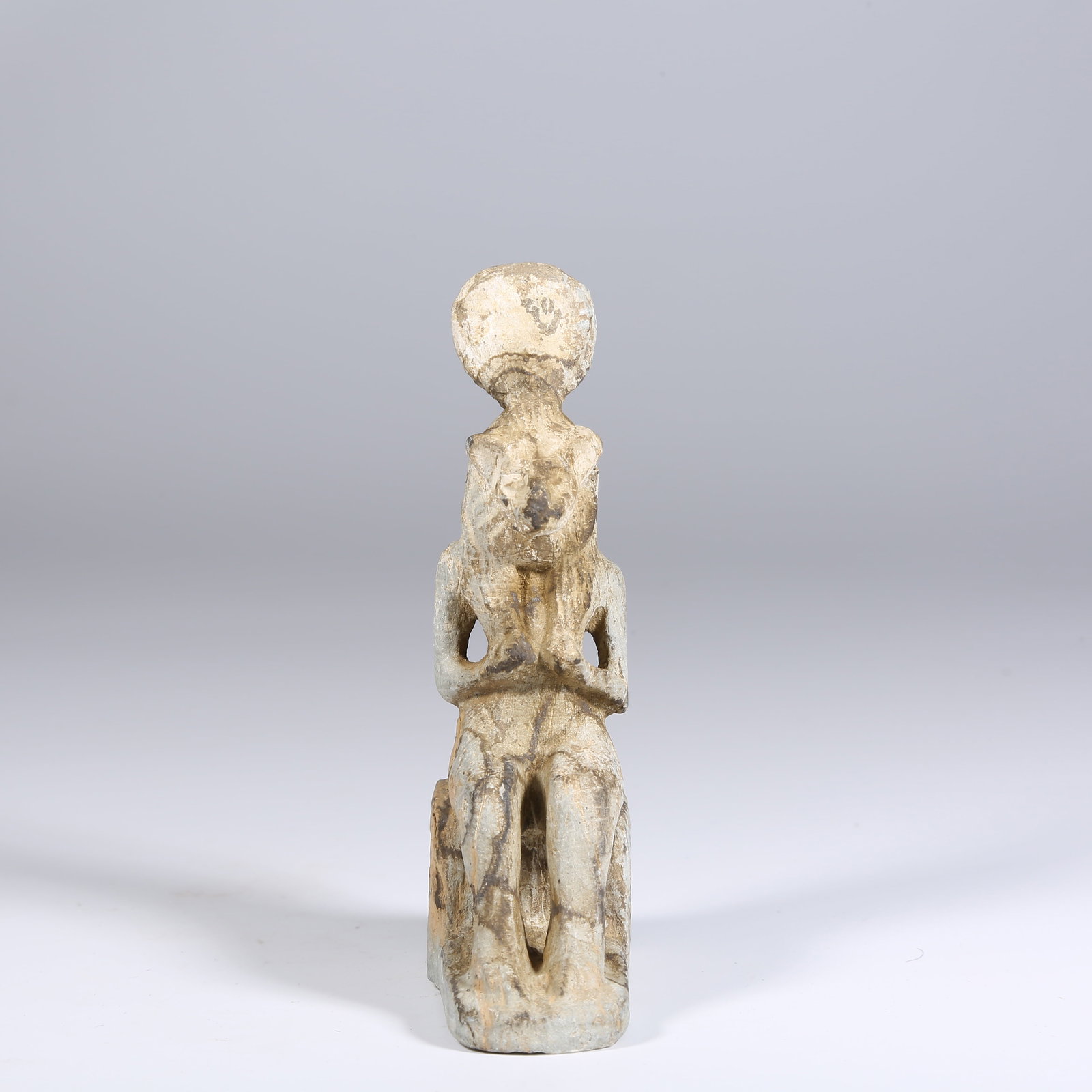 A STONE EGYPTIAN FIGURE (1 of 9)
