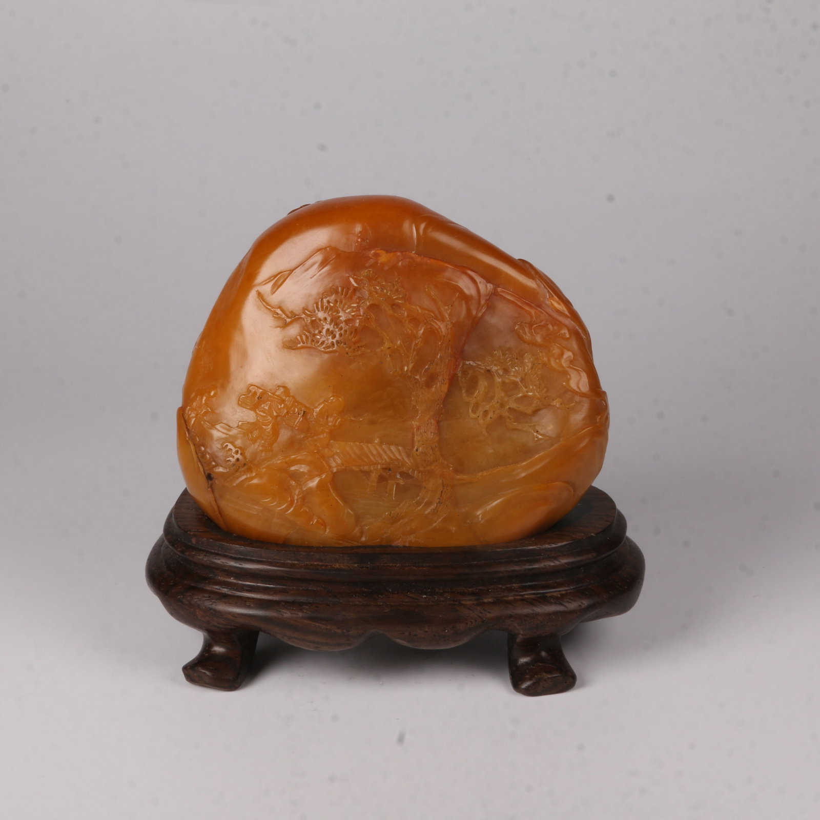 A SHOUSHAN STONE LANDSCAPE AND FIGURE ORNAMENT (1 of 10)