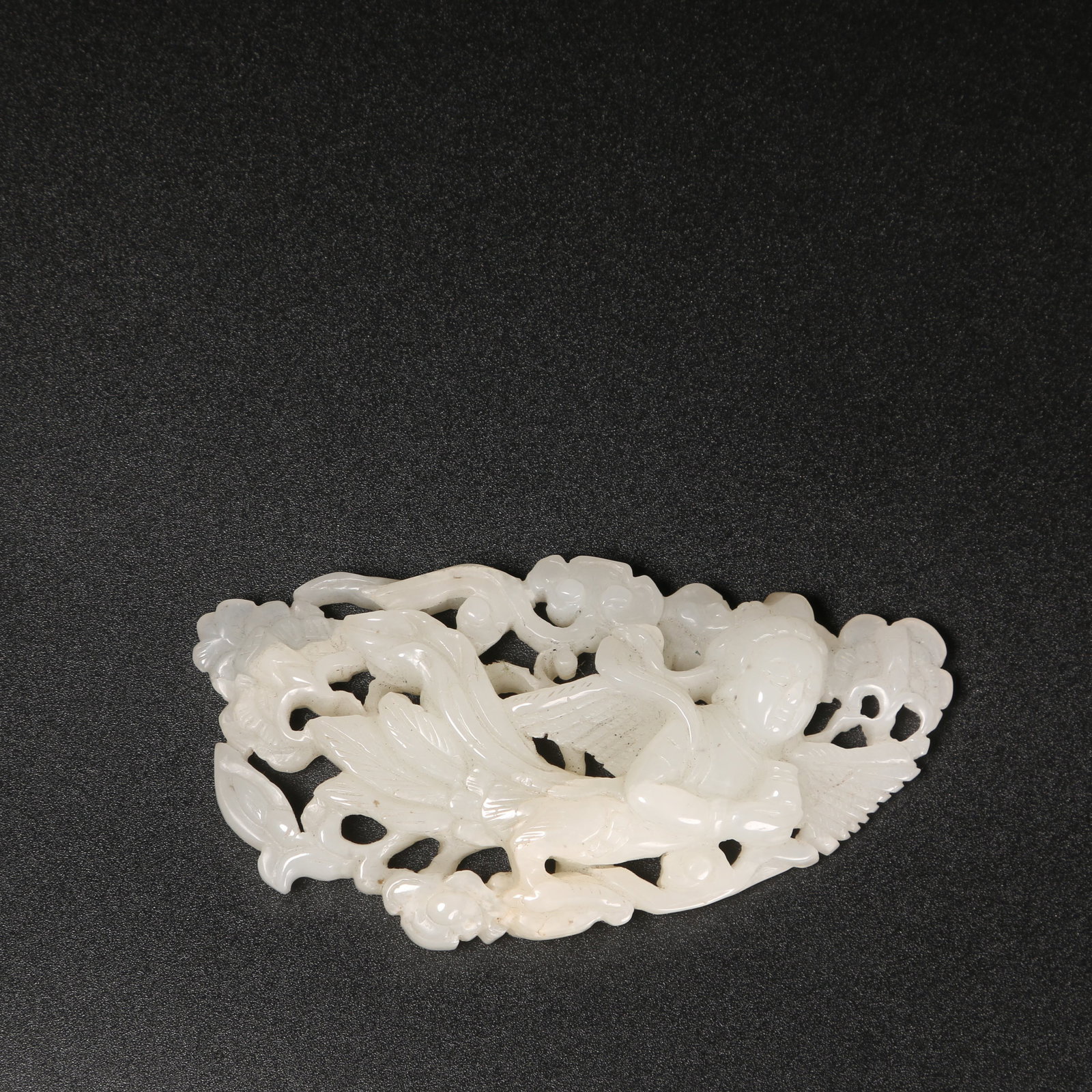 A HETIAN WHITE JADE APSARA PENDANT (1 of 8)