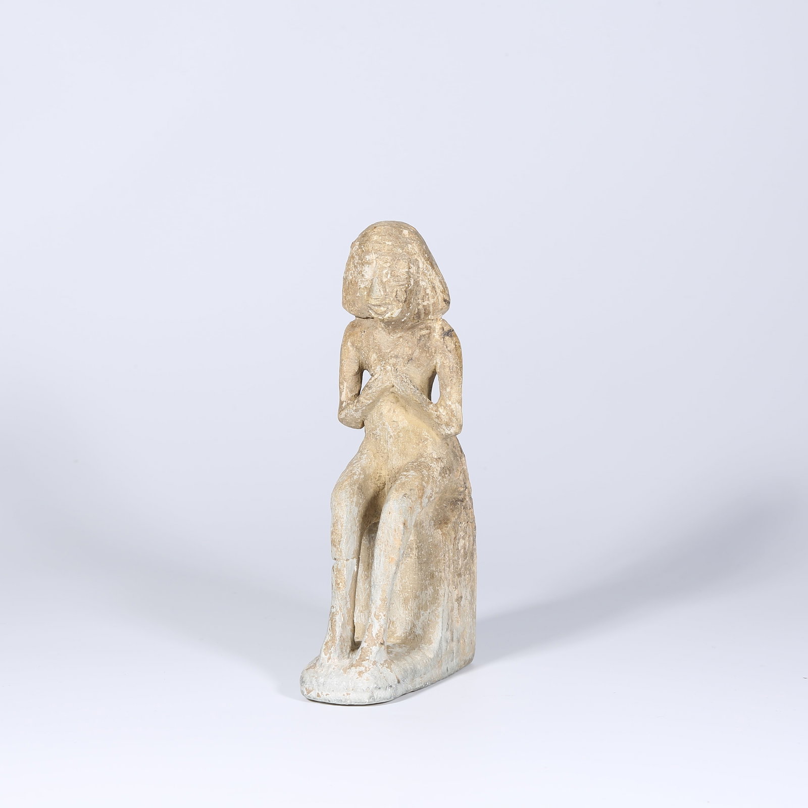 A STONE EGYPTIAN FIGURE (1 of 8)