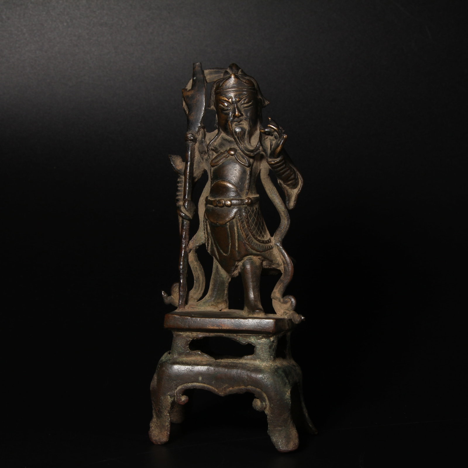 A BRONZE STANDING FIGURE OF GUAN GONG (1 of 13)