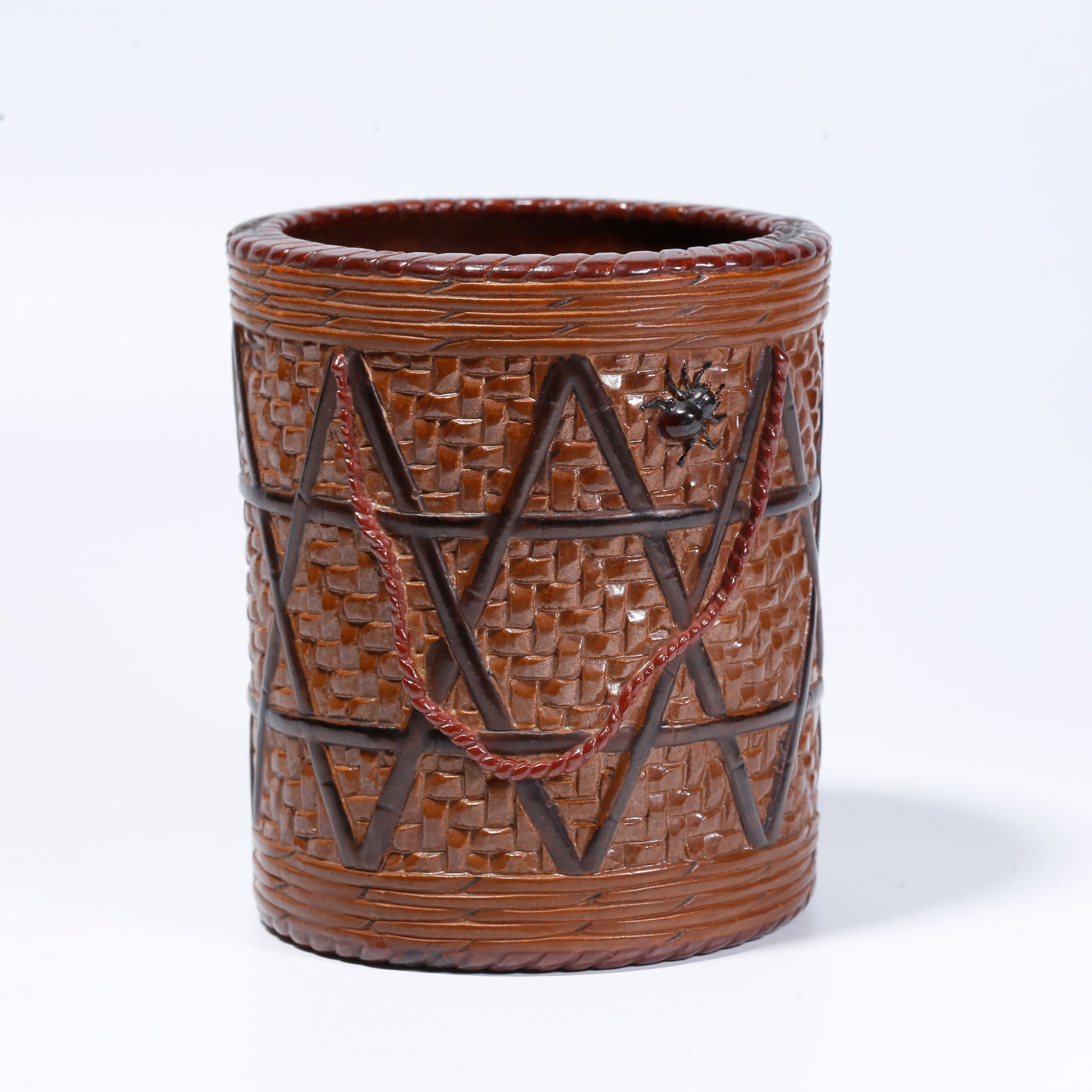 A BIOMORPHIC PORCELAIN BRUSH HOLDER (1 of 9)