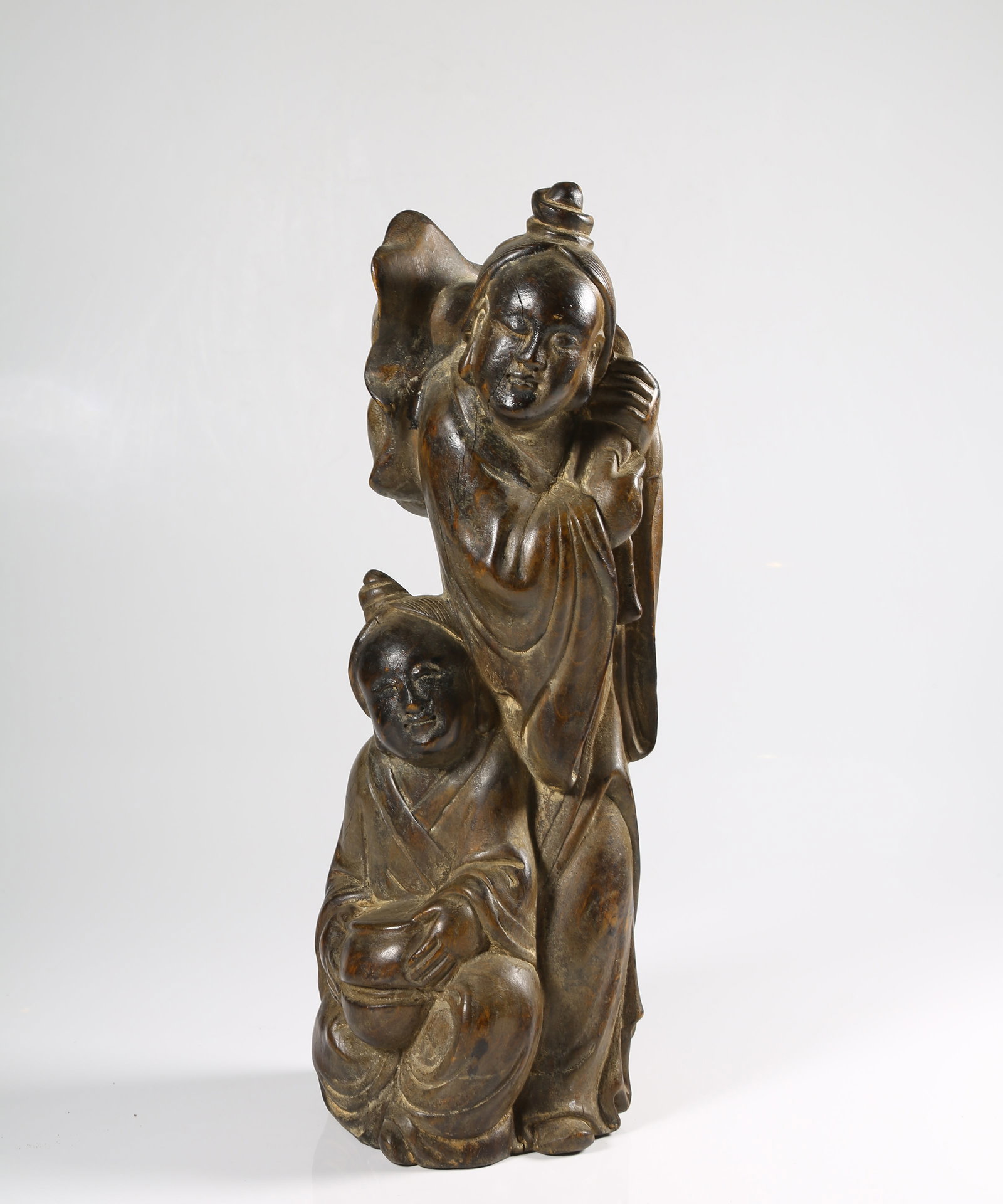 A REDWOOD "HEHE ERXIAN" (TWO IMMORTALS) ORNAMENT (1 of 8)