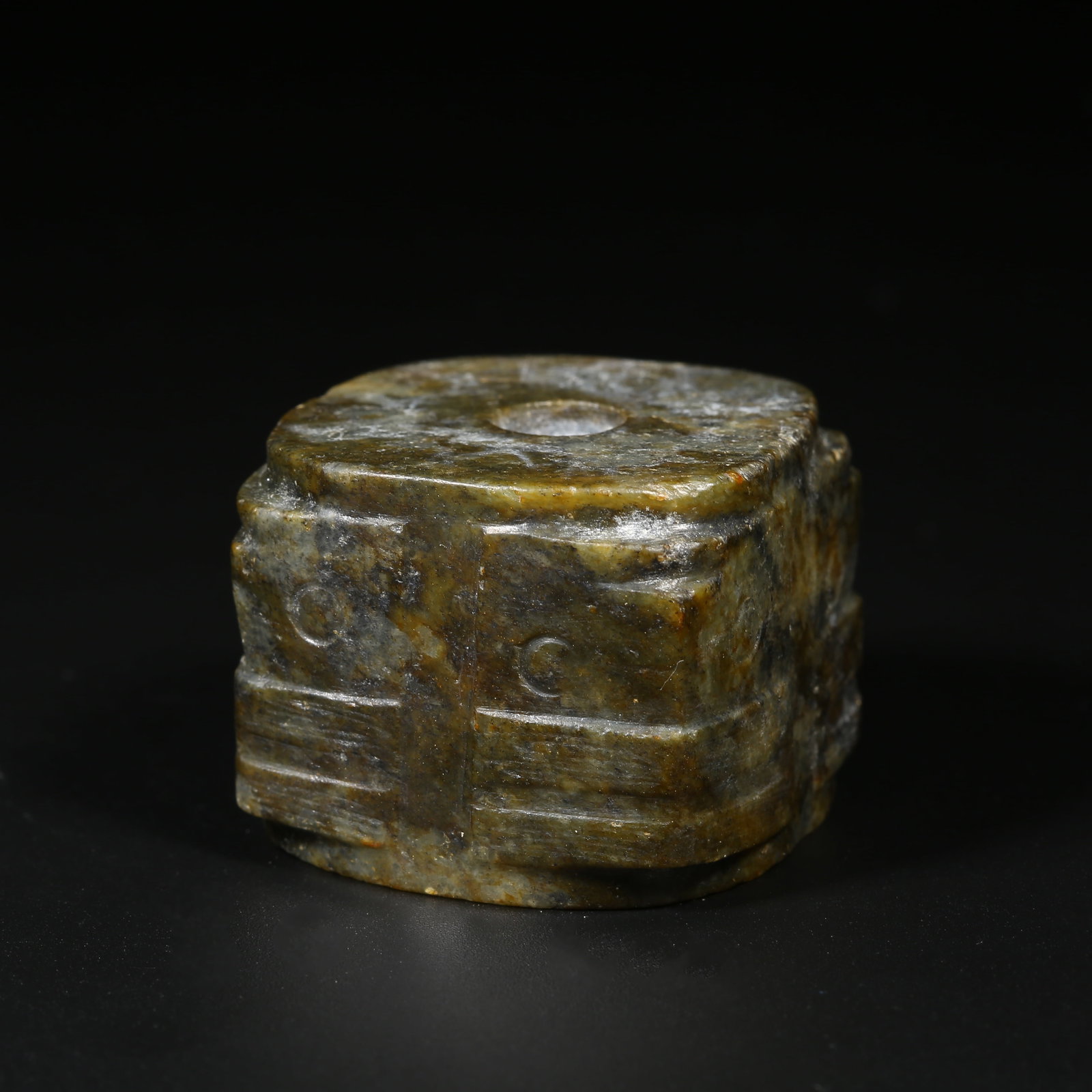 A ANCIENT JADE CONG FROM LIANGZHU CULTURE (1 of 9)