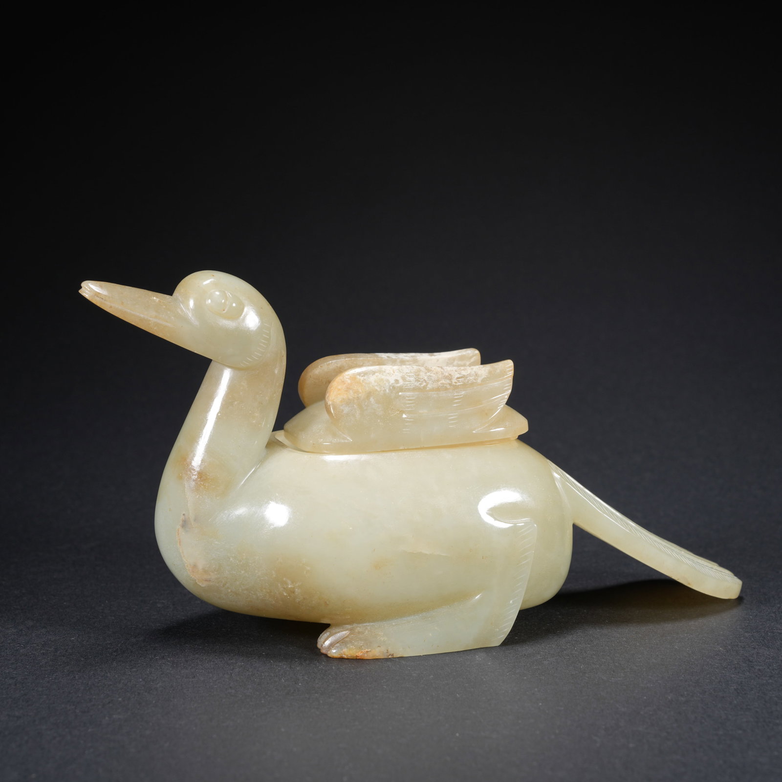 A HETIAN JADE CARVED DUCK RITUAL VESSEL (1 of 10)