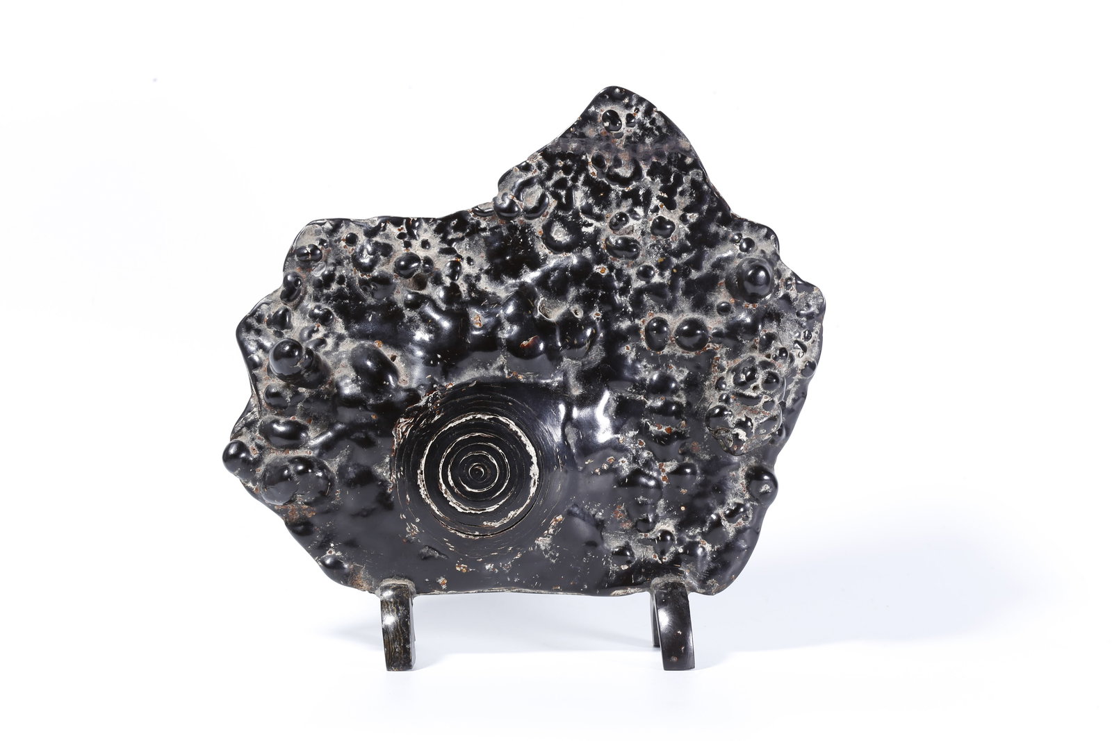 A WOODEN INKSTONE SCREEN (1 of 8)