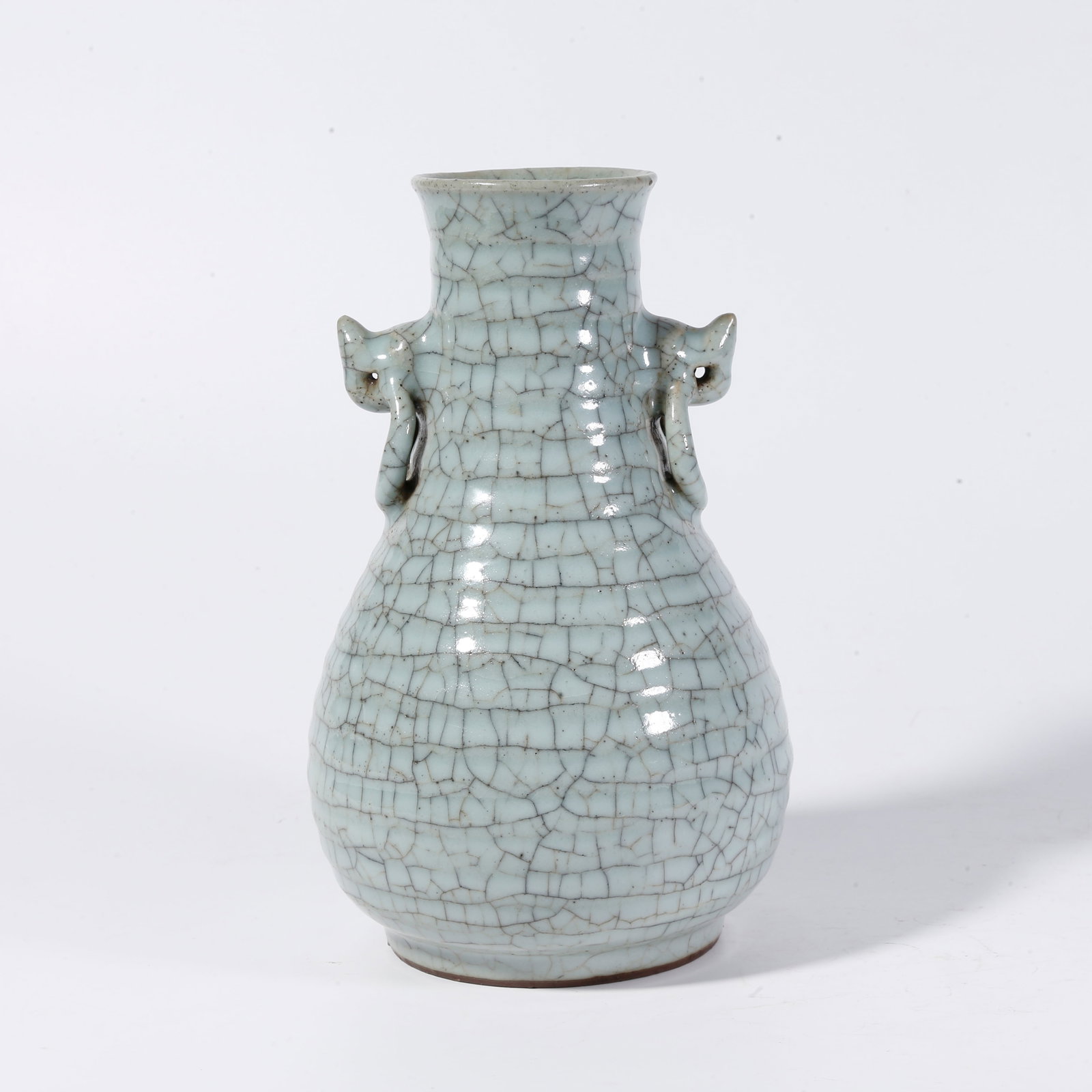 A OFFICIAL KILN DOUBLE-BEAST EAR VASE (1 of 10)