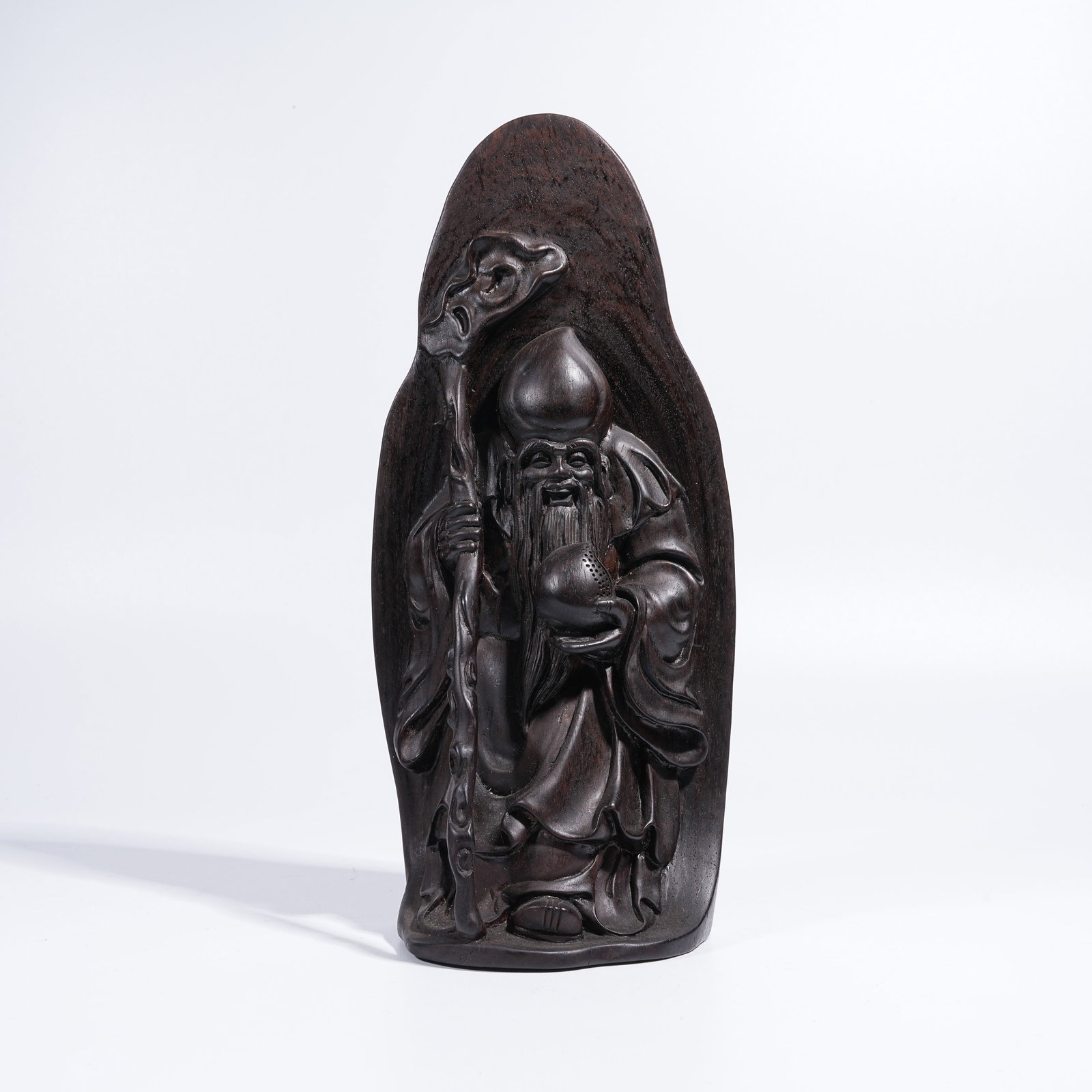 A ZITAN SHOUXING (LONGEVITY DEITY) ORNAMENT (1 of 9)