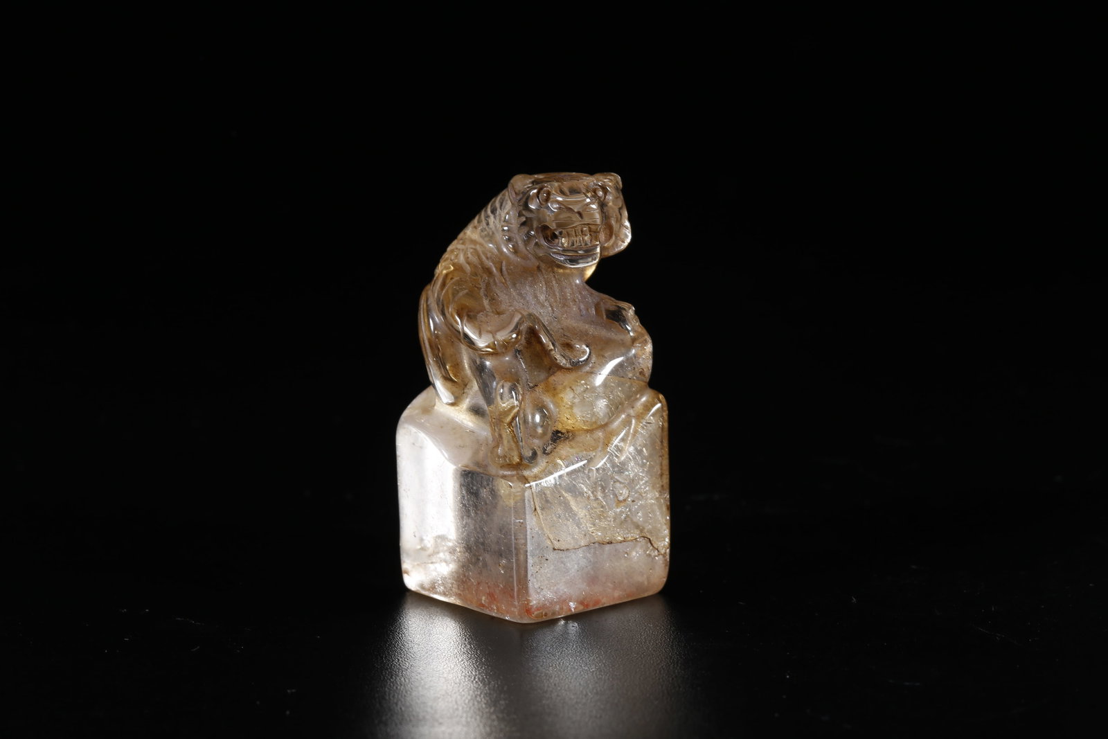 A CRYSTAL SEAL WITH BEAST FINIAL (1 of 11)