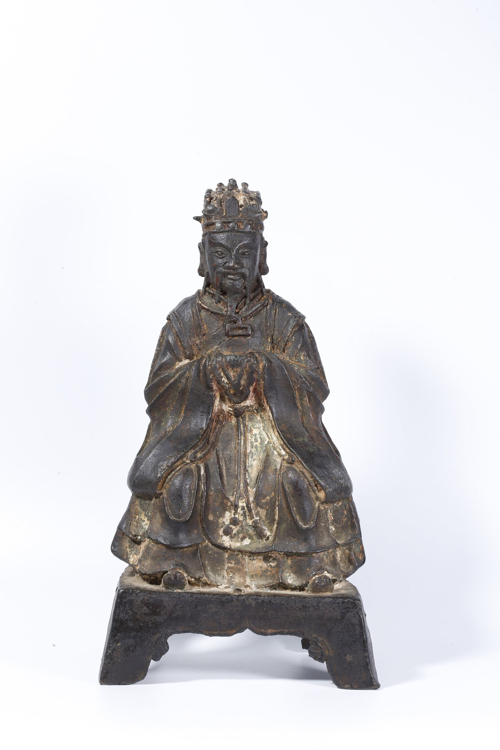 A BRONZE HEAVENLY OFFICIAL STATUE (1 of 9)