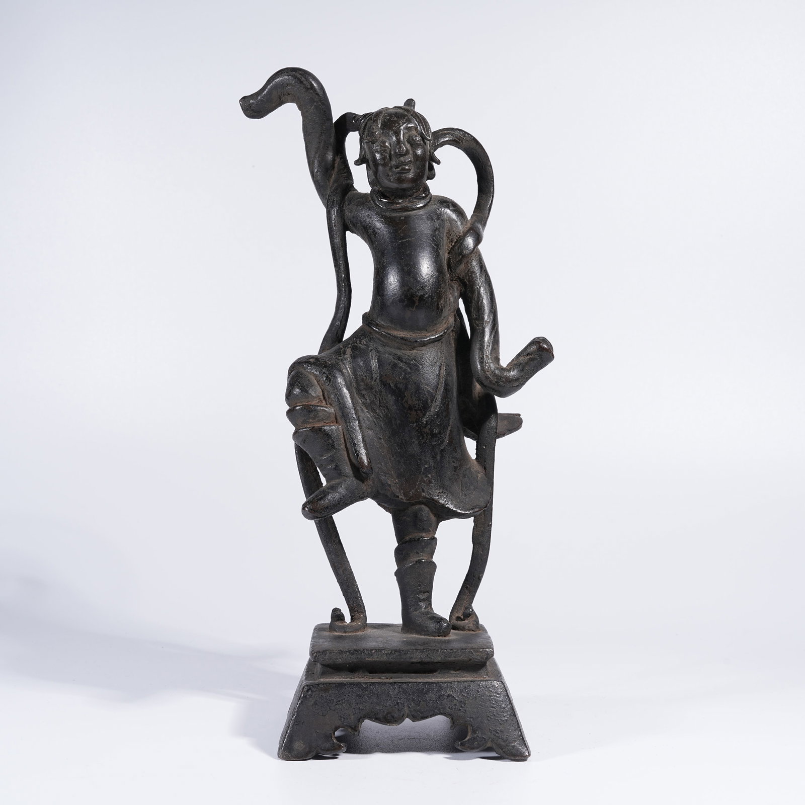 A BRONZE STANDING DANCING FIGURE (1 of 9)
