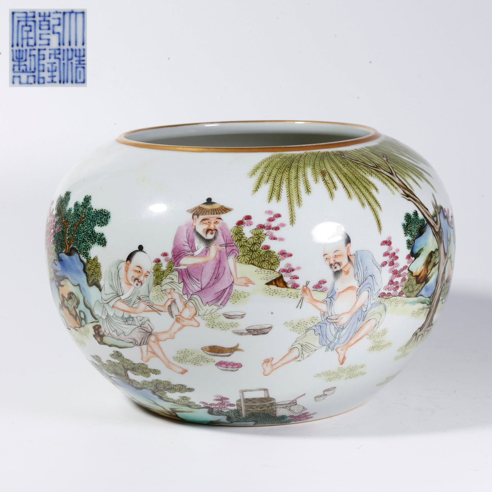 A FAMILLE-ROSE BOWL WITH FIGURE NARRATIVE MOTIFS (1 of 10)