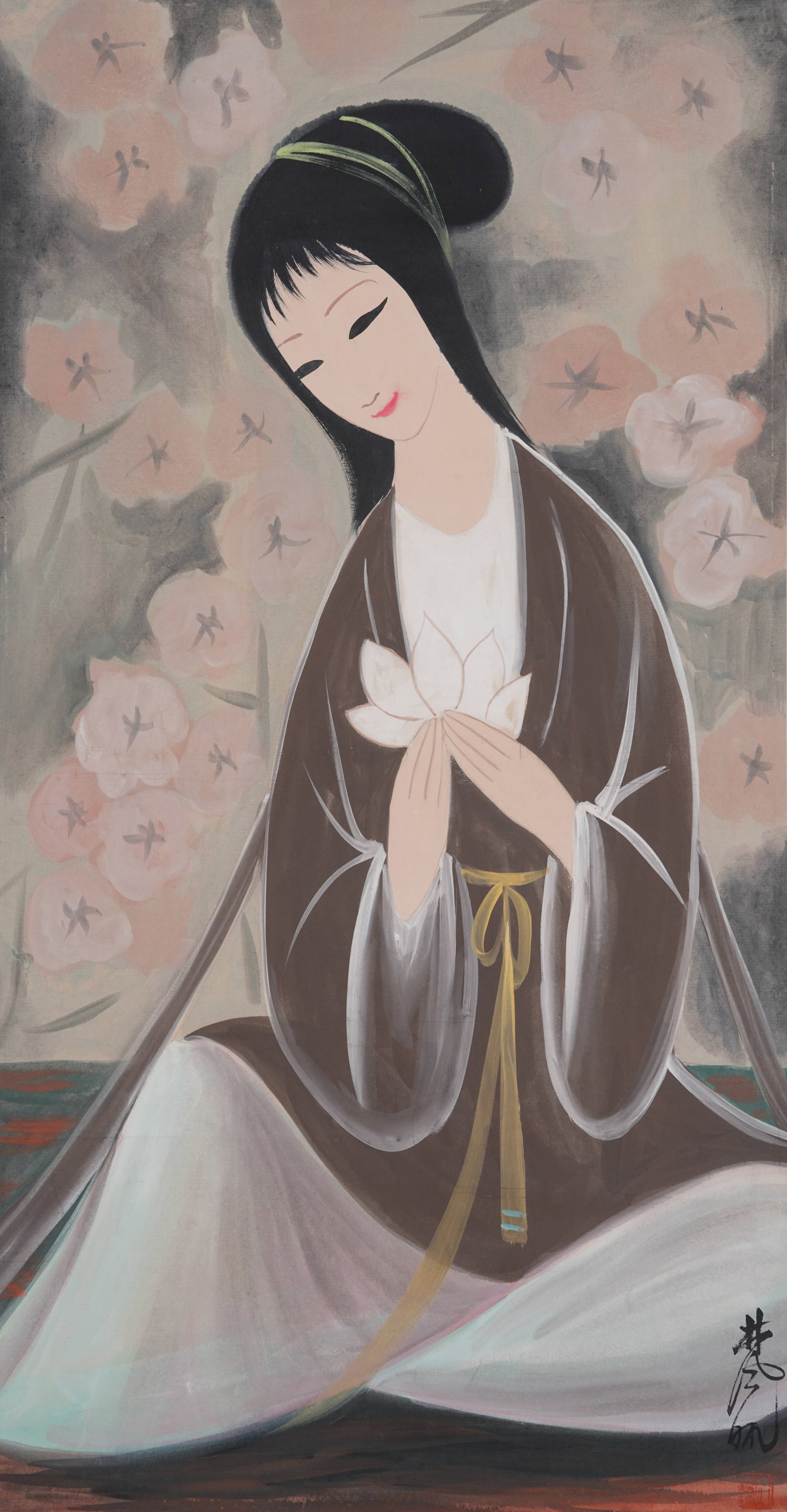 A FIGURE PAINTING ON PAPER BY LIN FENGMIAN.林風眠 (1 of 8)