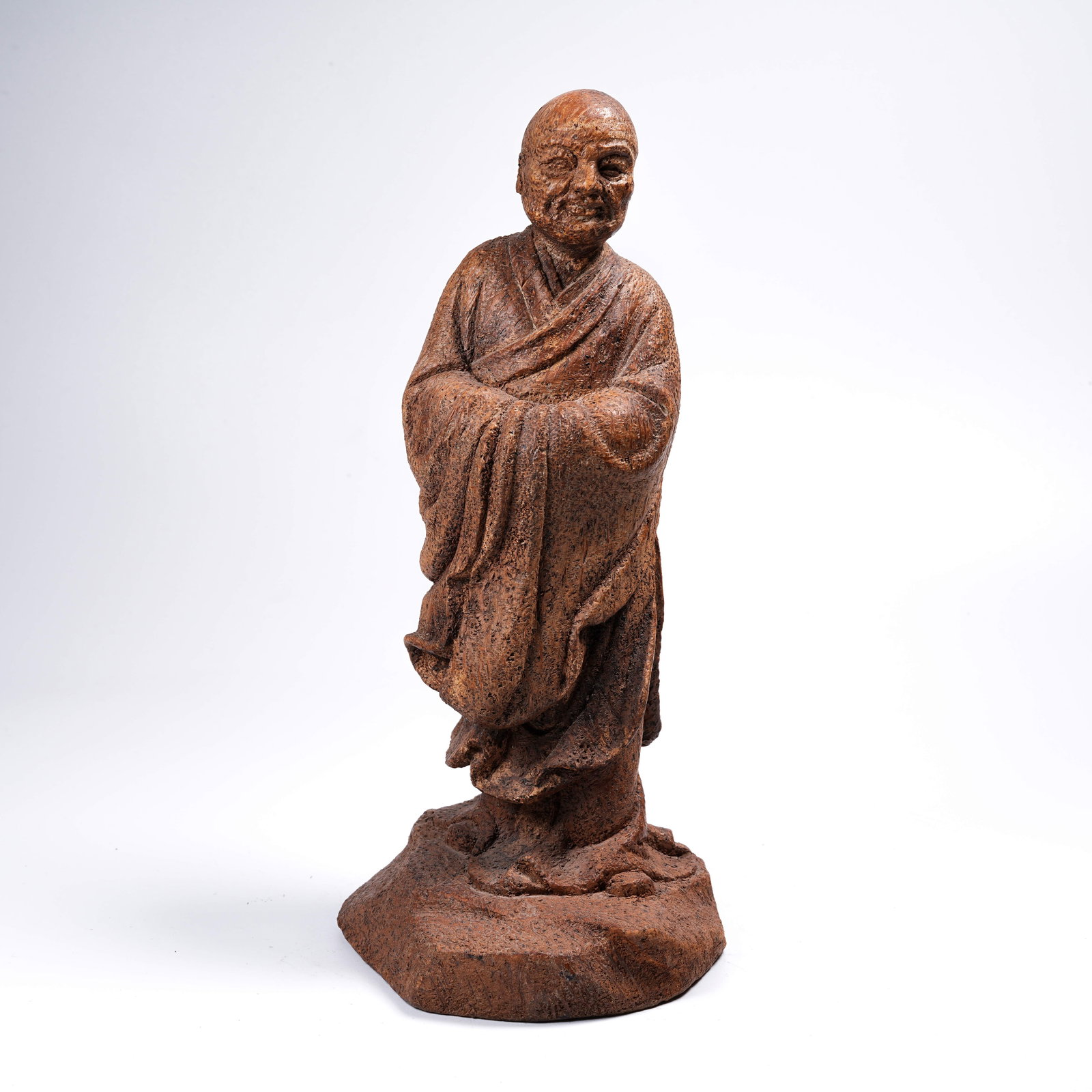 A BAMBOO ROOT CARVED ARHAT FIGURE (1 of 8)