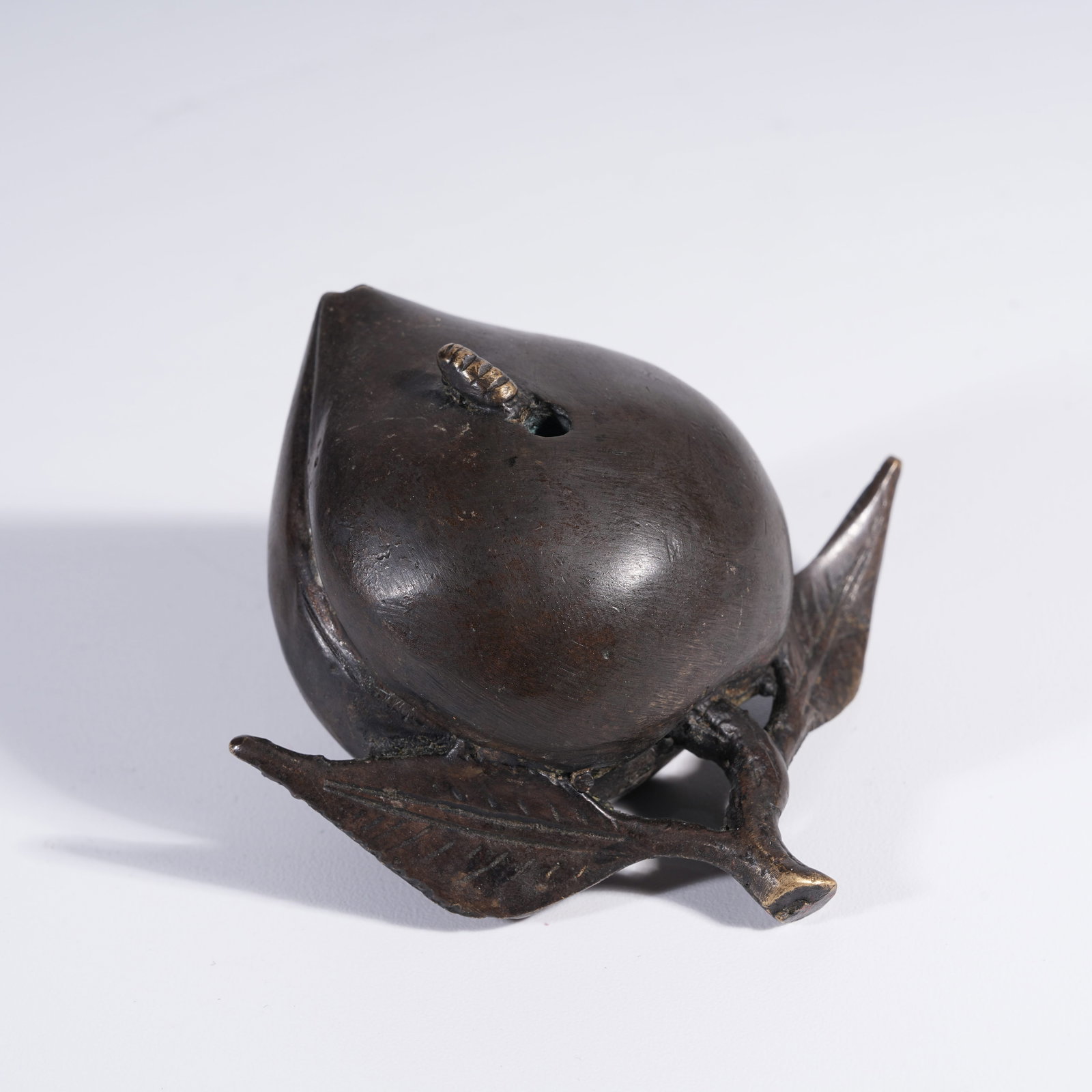 A BRONZE SHOU TAO (LONGEVITY PEACH) WATER DROP (1 of 8)