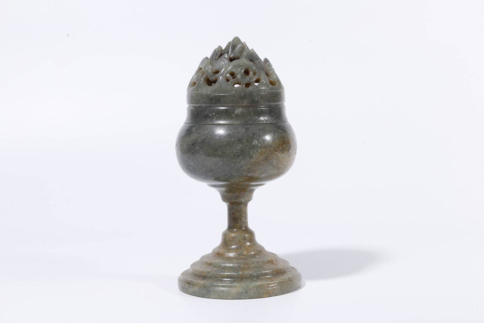 A HETIAN JADE BOSHAN INCENSE BURNER (1 of 9)