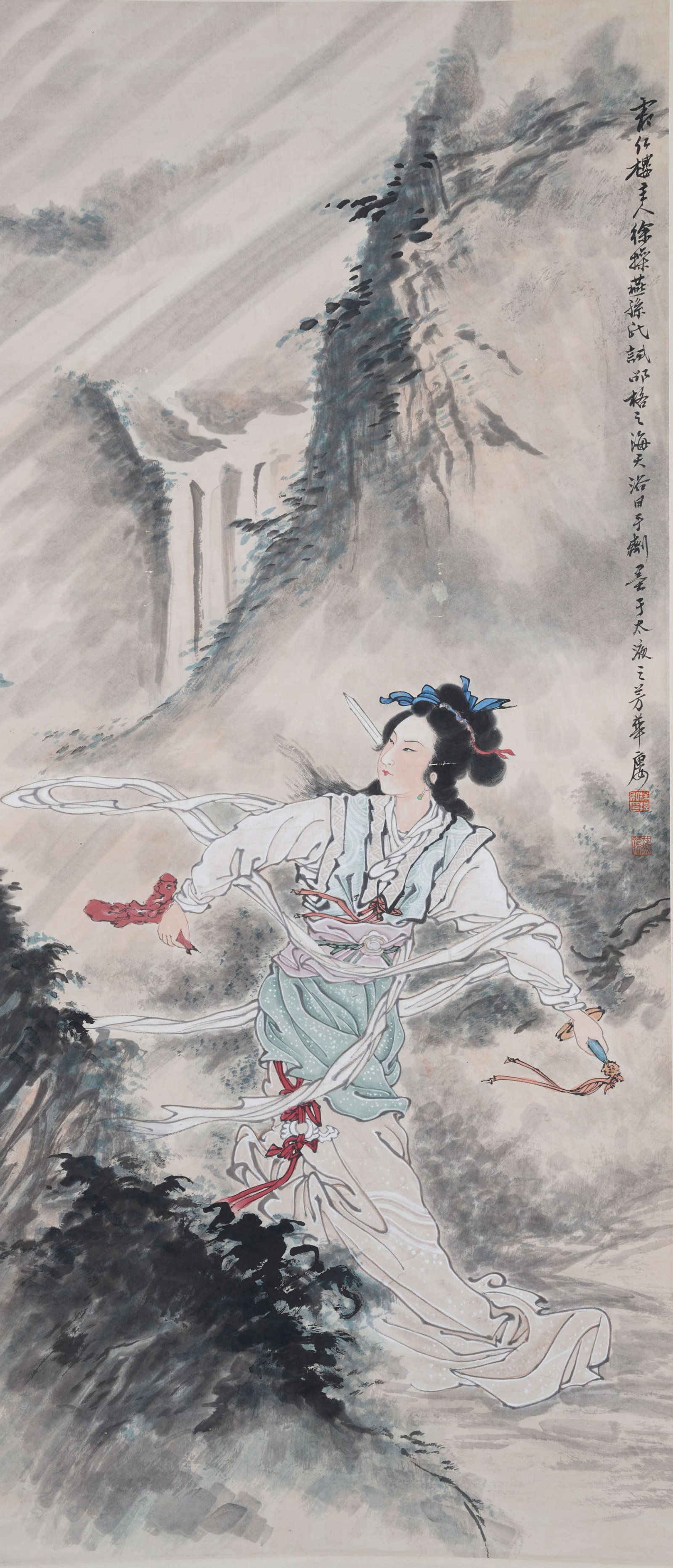 A FIGURE PAINTING ON PAPER BY XU CAO.徐操 (1 of 11)