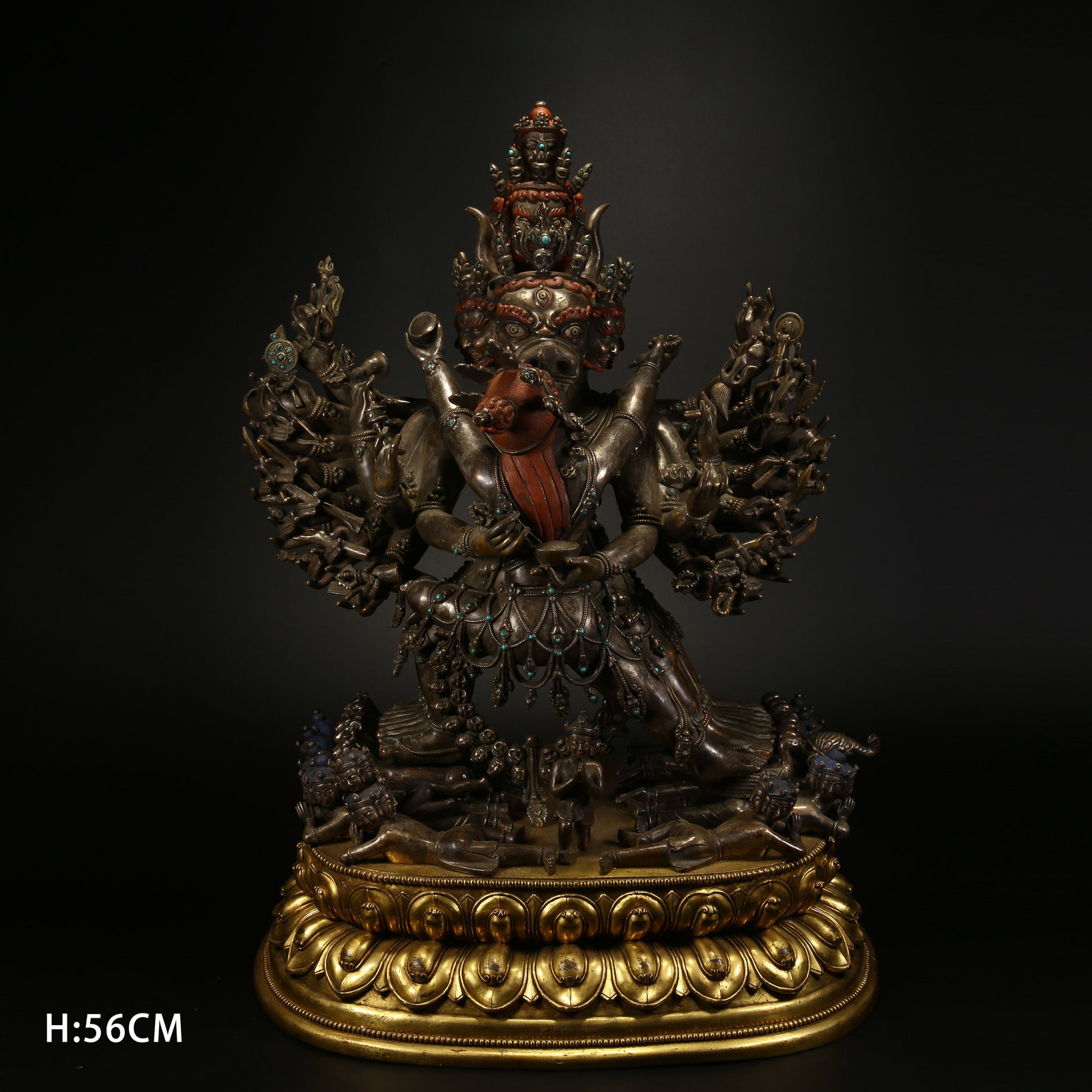 A GILT SILVER BRONZE STATUE OF MAHAVIDYA VAJRA (1 of 9)