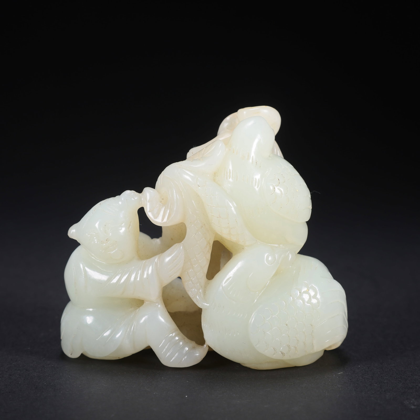 A HETIAN JADE BOY PLAYING WITH GOOSE (1 of 9)