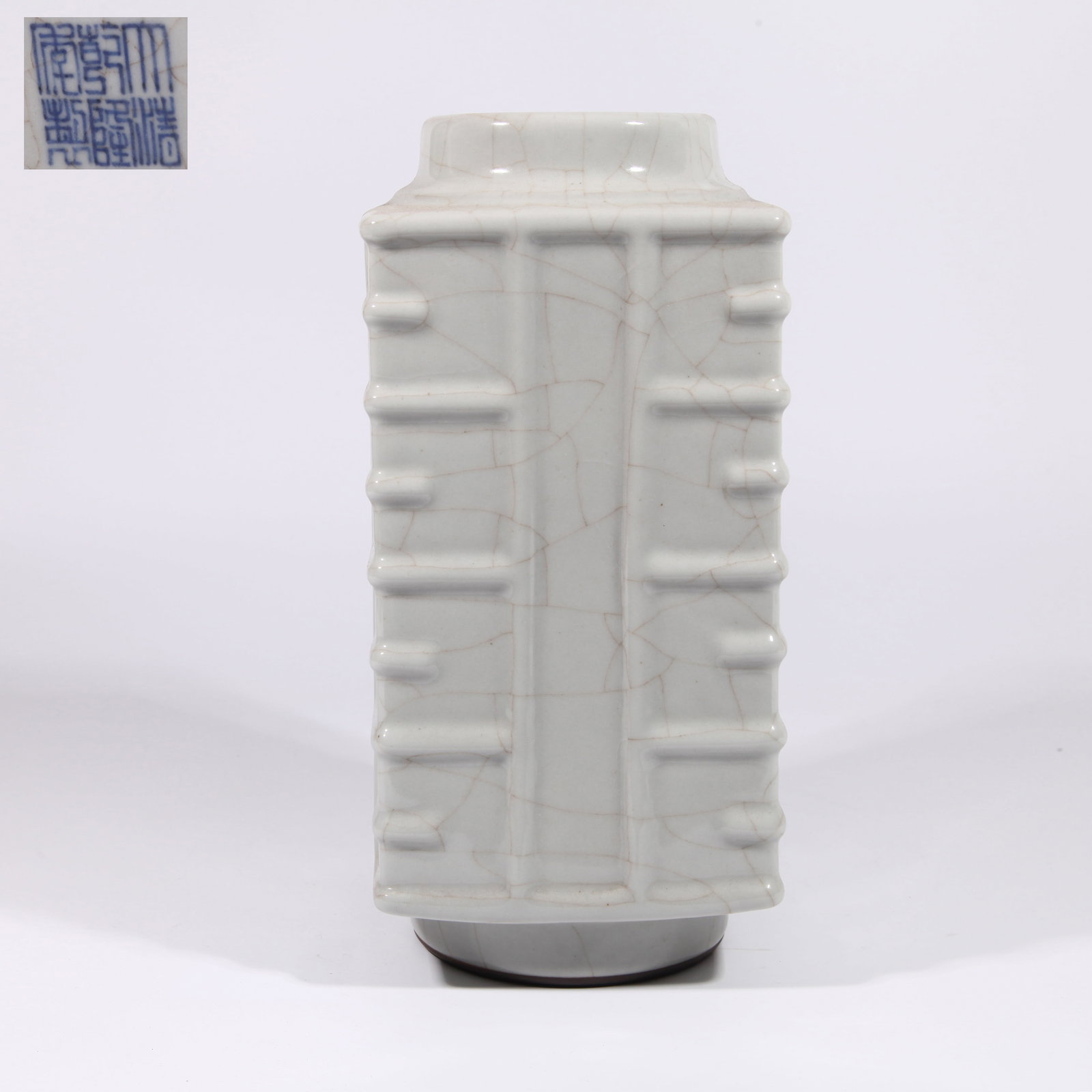 A CONG-SHAPED VASE IMITATING OFFICIAL KILN (1 of 9)