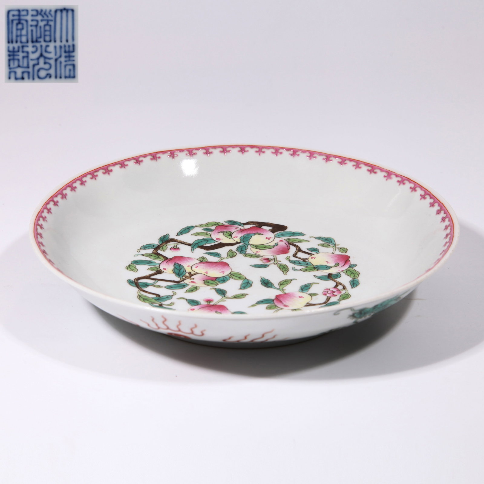 A PLATE WITH BEADED DRAGON PATTERN IN WUCAI (1 of 8)
