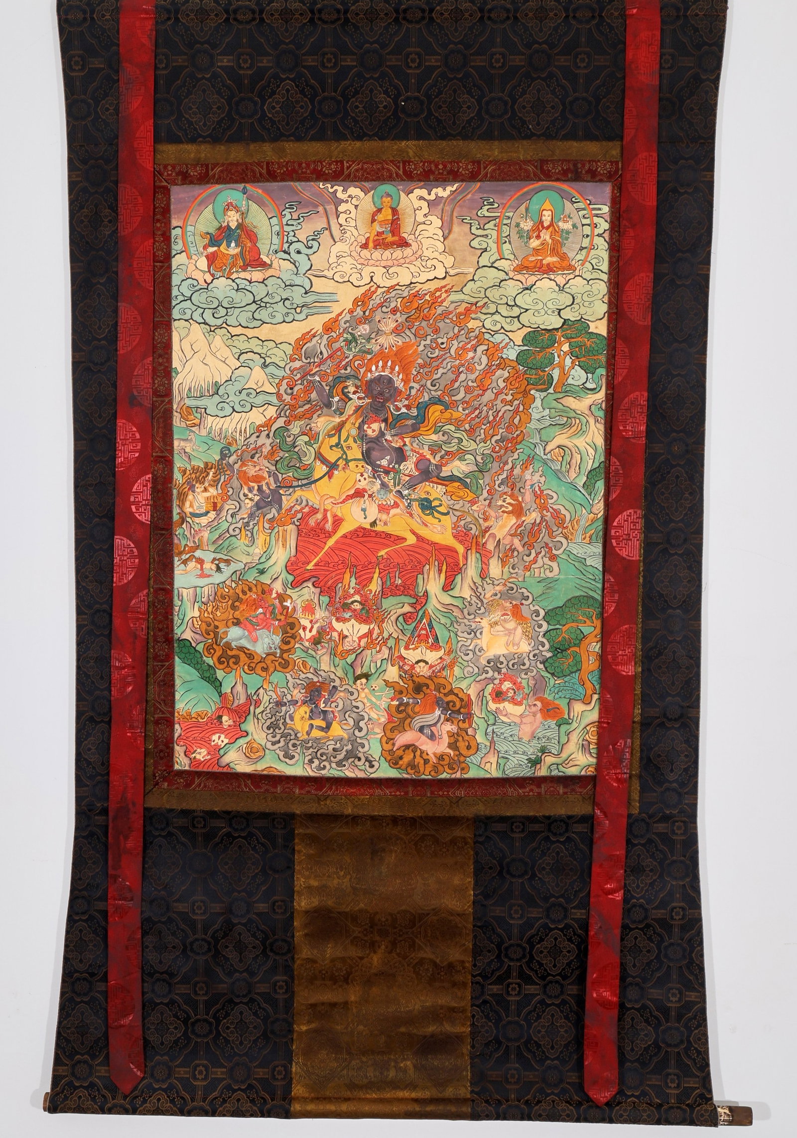 A THANGKA OF DHARMAPALA (PROTECTOR DEITY) (1 of 9)