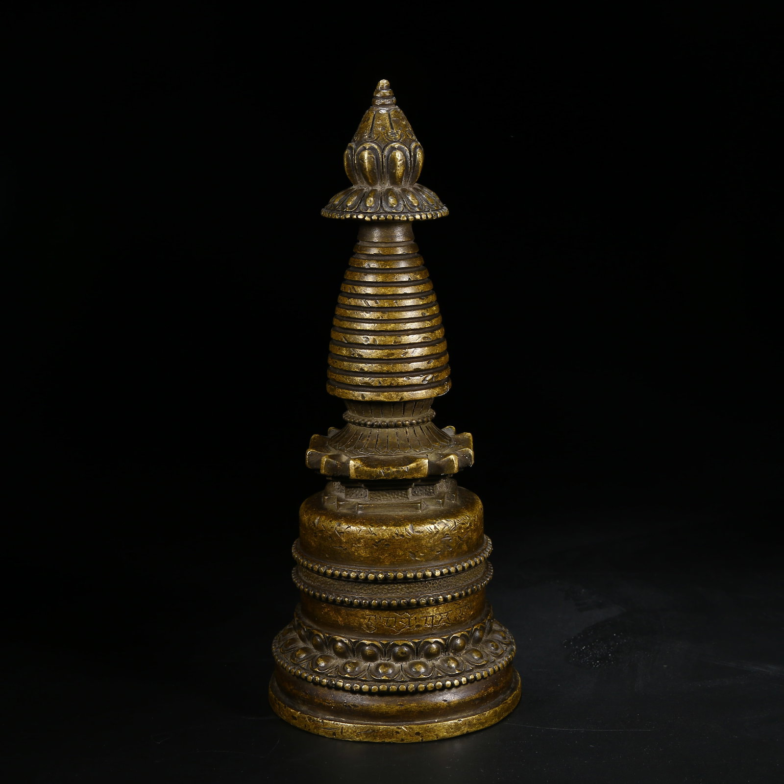 A BRONZE KADAM STUPA (1 of 10)
