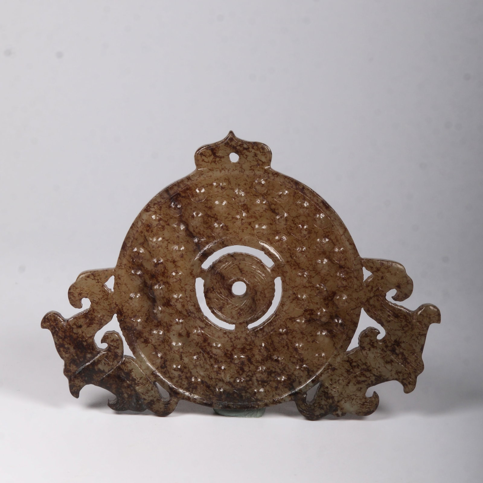 A ANCIENT JADE OUT-FLANGED BI DISK (1 of 9)