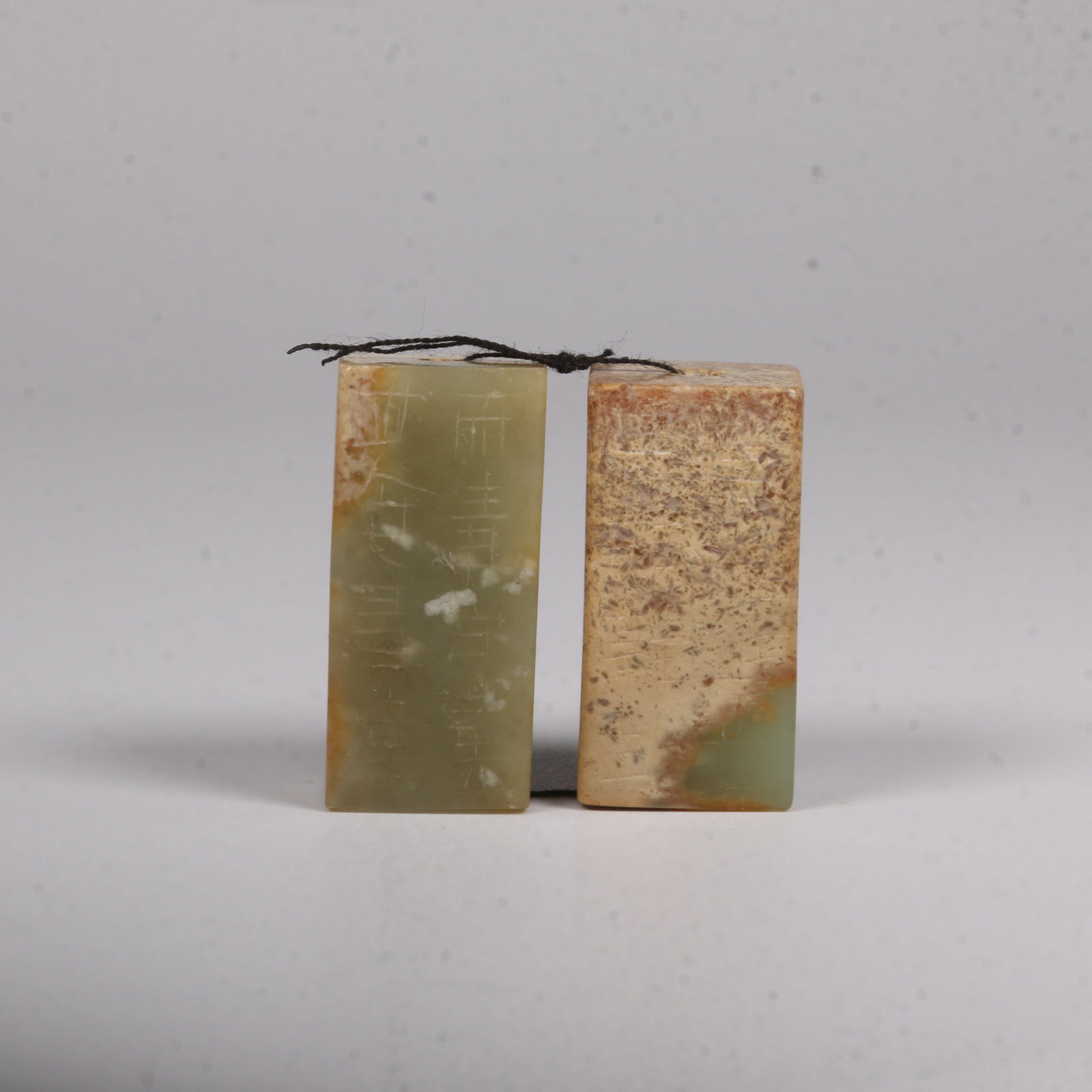 A SET OF MEDIEVAL JADE GANGMAO AND YANMAO ORNAMENTS (1 of 6)