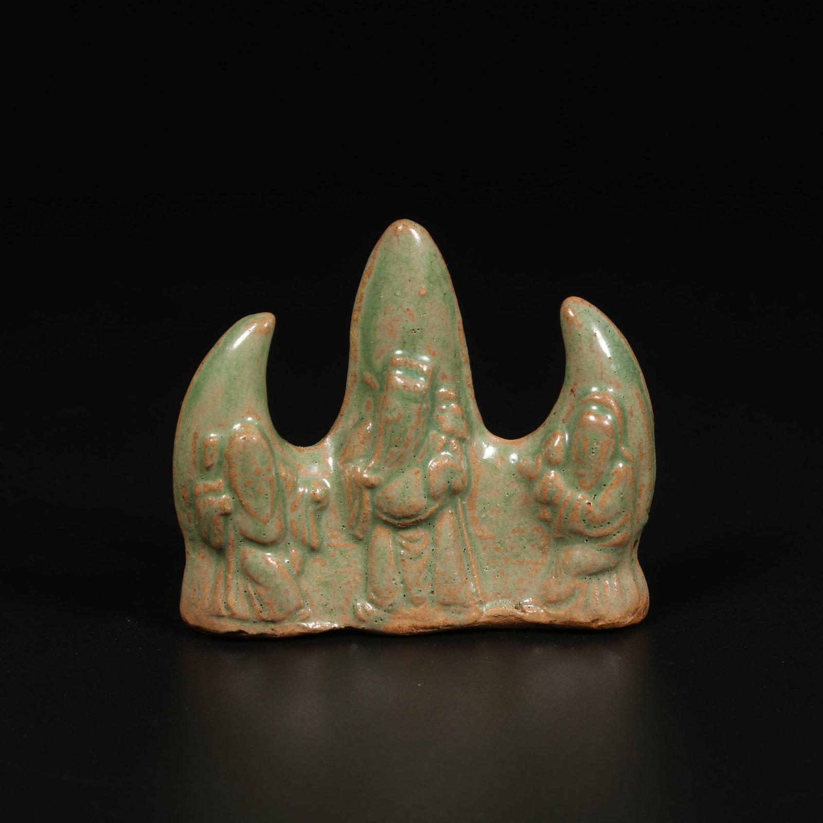 A JUN KILN BRUSH REST WITH FU LU SHOU MOTIF (1 of 11)