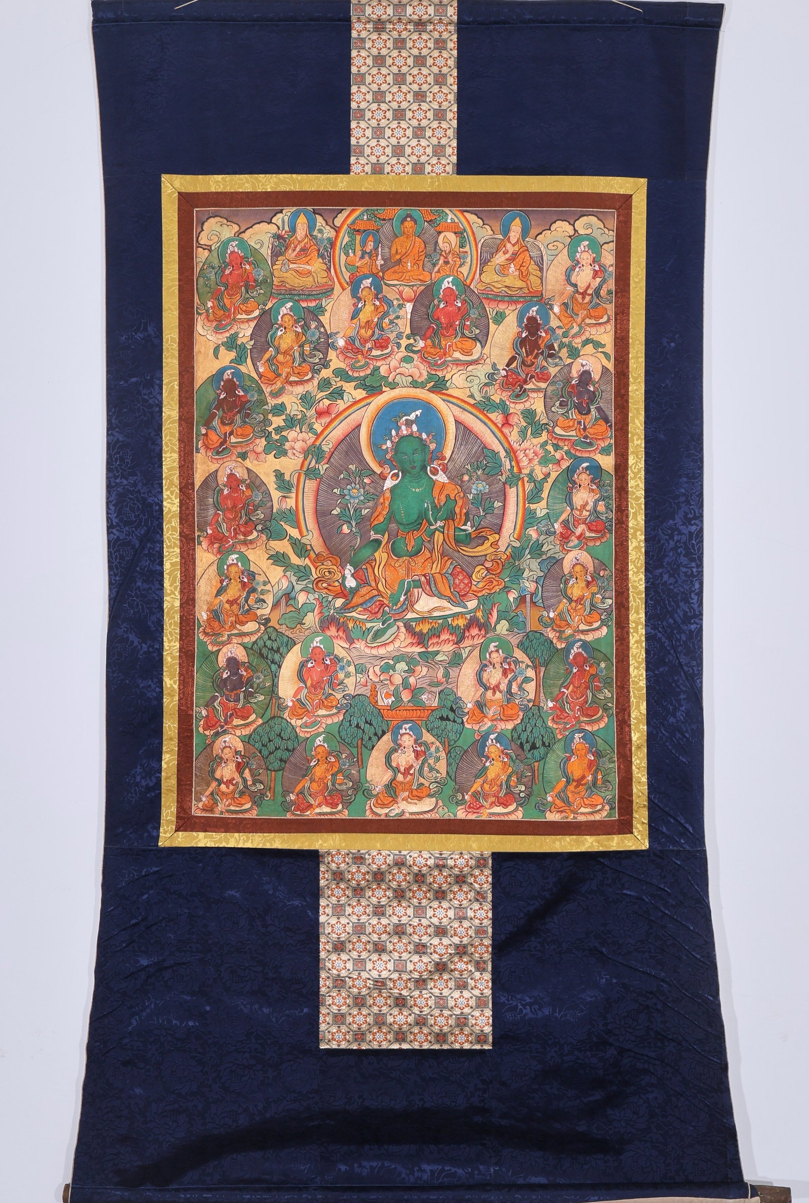 A THANGKA OF GREEN TARA (1 of 9)