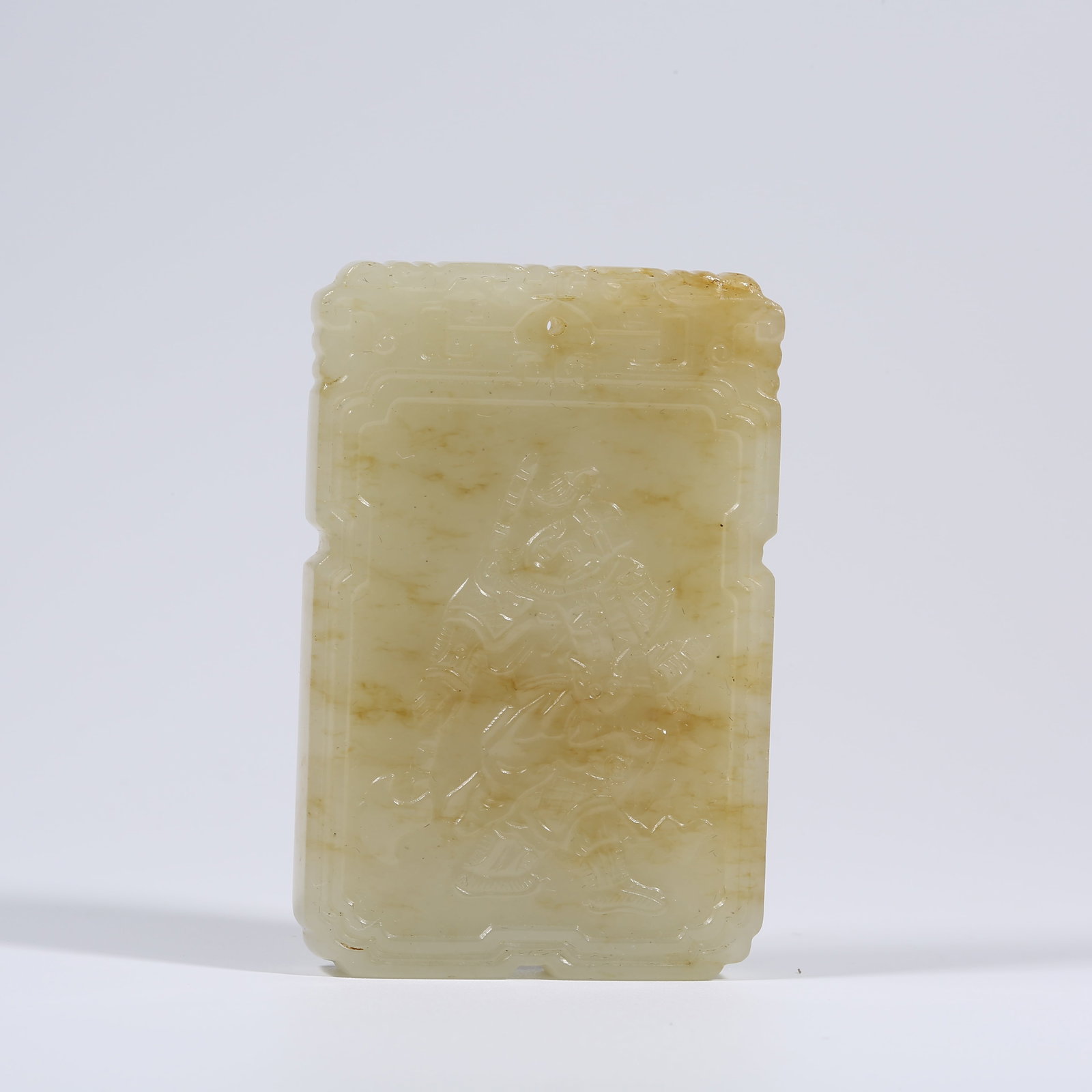 A HETIAN JADE FIGURE PENDANT: Hetian Jade Figure Pendant