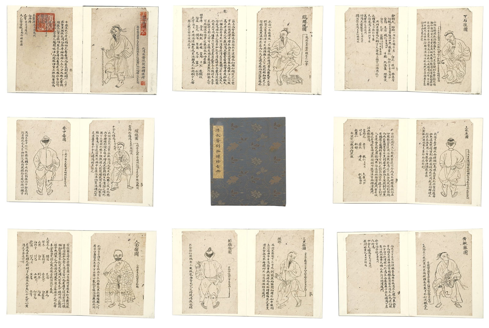 A MEDICAL BOOK ALBUM LEAVES ON PAPER BY LIU YUDUO.劉裕鐸: Medical Book Album Leaves on Paper by Liu Yuduo.劉裕鐸