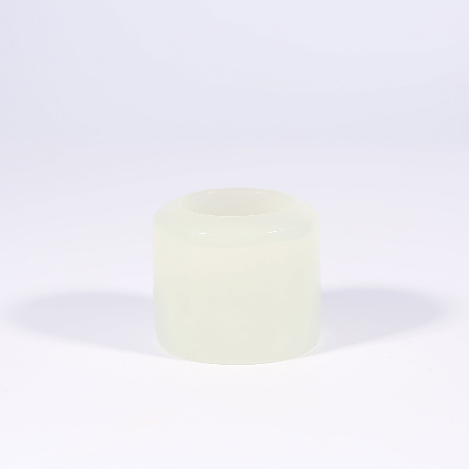 A HETIAN WHITE JADE THUMB RING (1 of 9)
