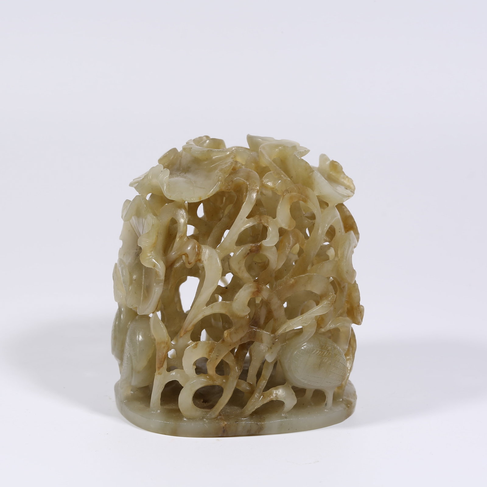 A HETIAN JADE LULULIANKE (SUCCESSIVE PROMOTION) CENSER FINIAL (1 of 10)