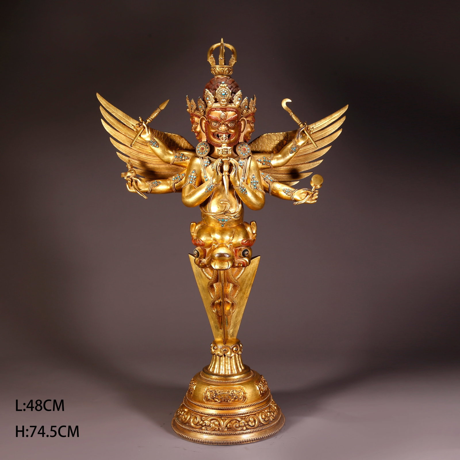 A GILT-BRONZE PHURBA (RITUAL DAGGER) (1 of 9)