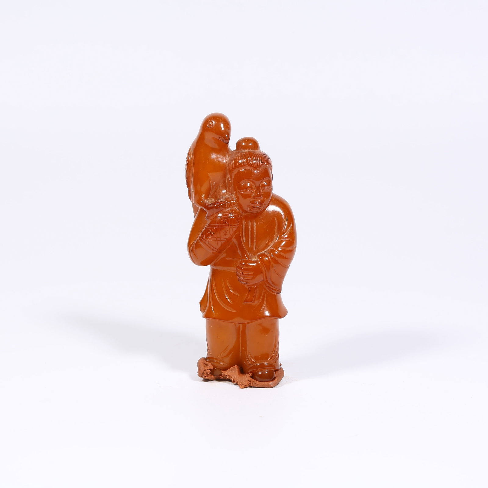 A AMBER CHILD HOLDING EAGLE: Amber Child Holding Eagle